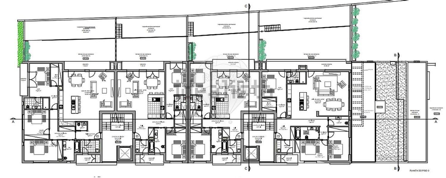 公寓 t4出售在Rua Belo Horizonte - 平面图