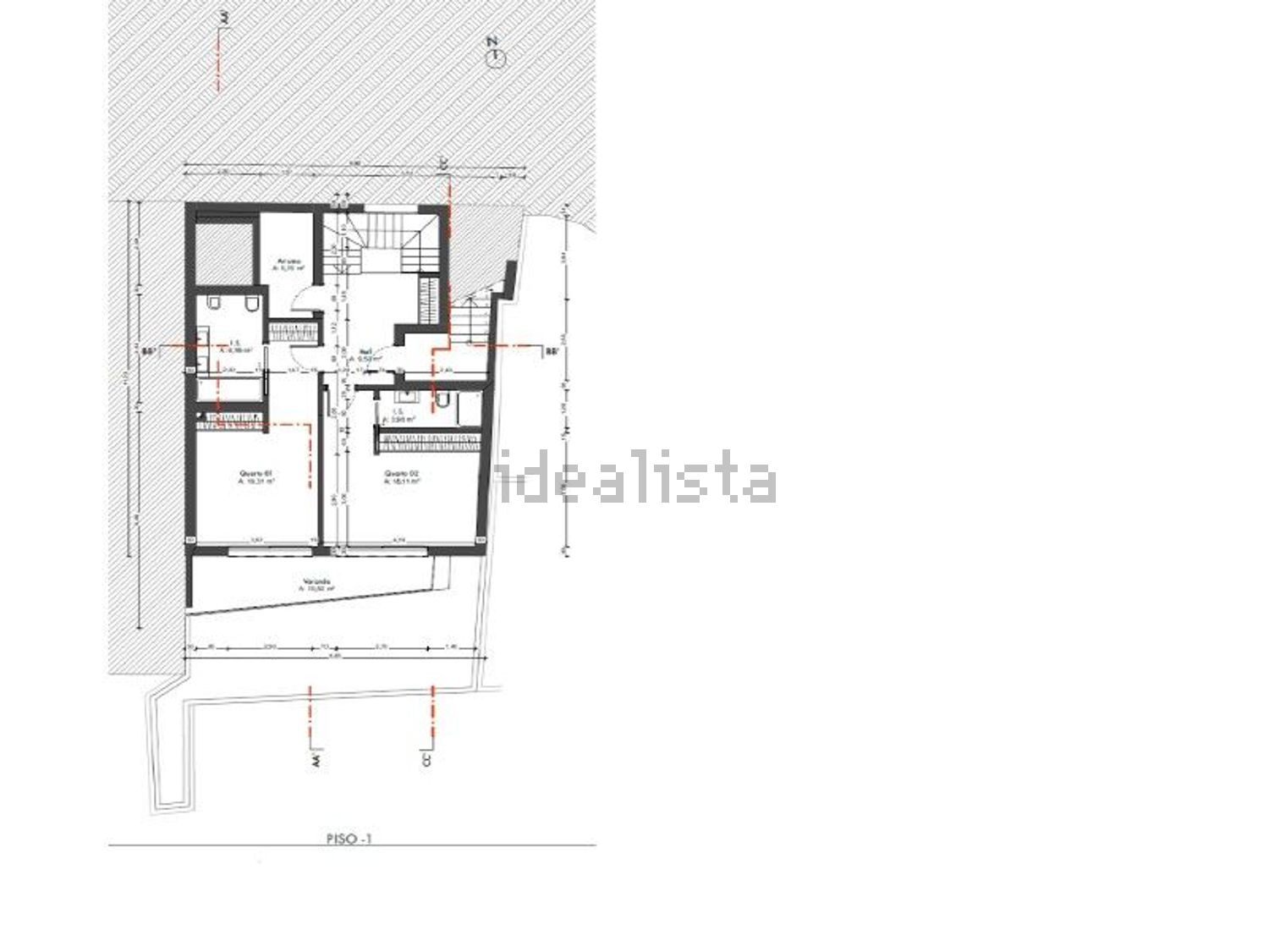 公寓 t3出售在 Baixa - Centro Histórico - 平面图