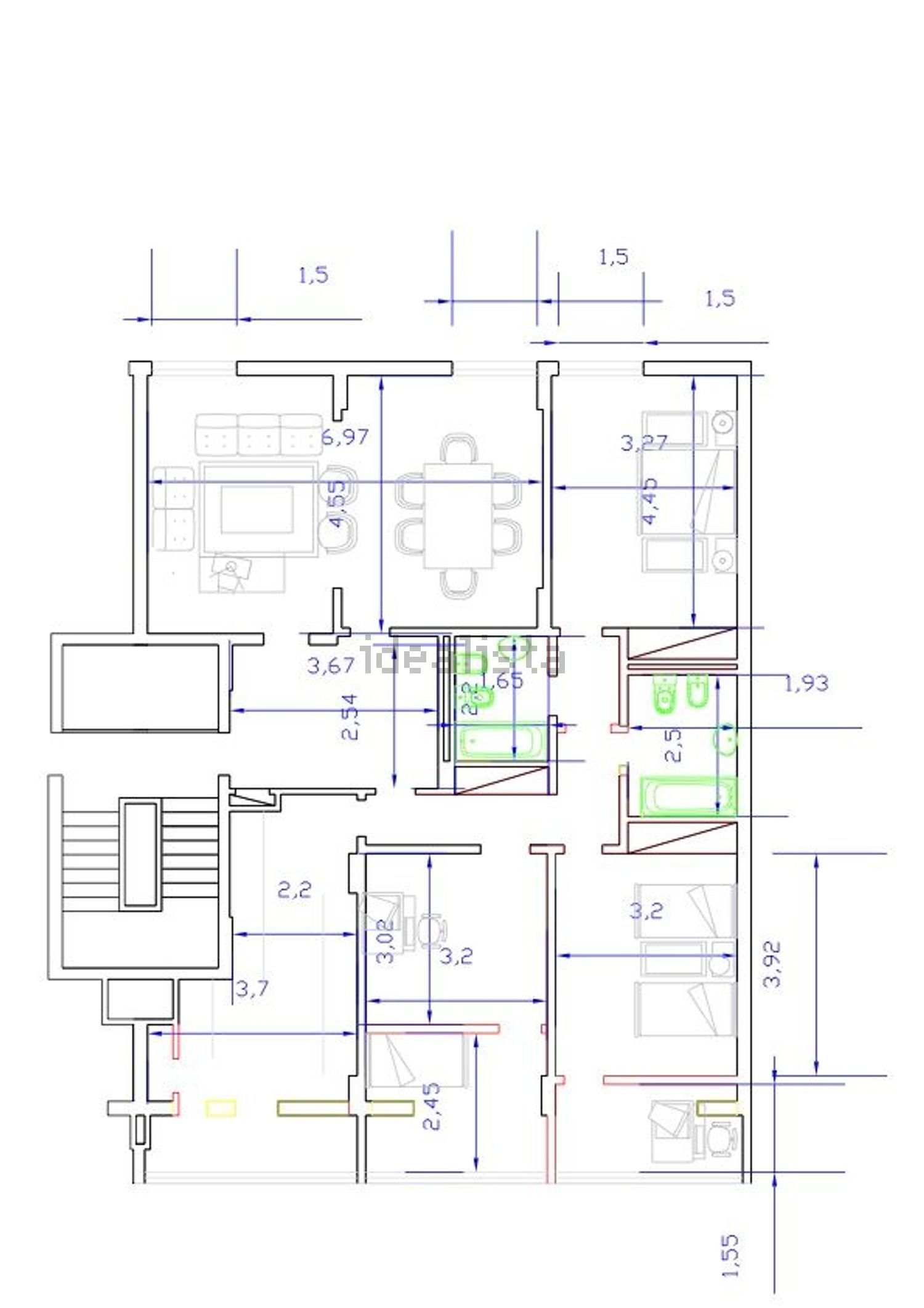 出租公寓 t4在Rua Cidade de São Paulo, 4 - 平面图