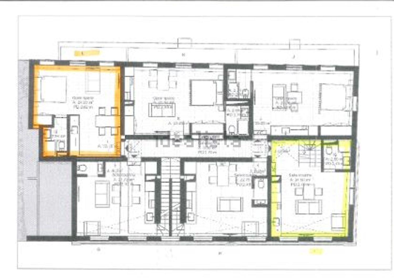 出租公寓 t1在Rua Nova de Palma, 2 - 平面图