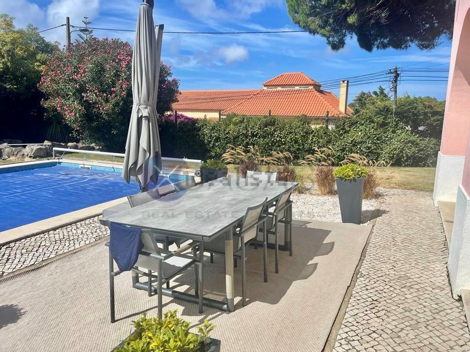 出租小楼房或独栋别墅在 Parque de Palmela - Ribeira das Vinhas - 游泳池