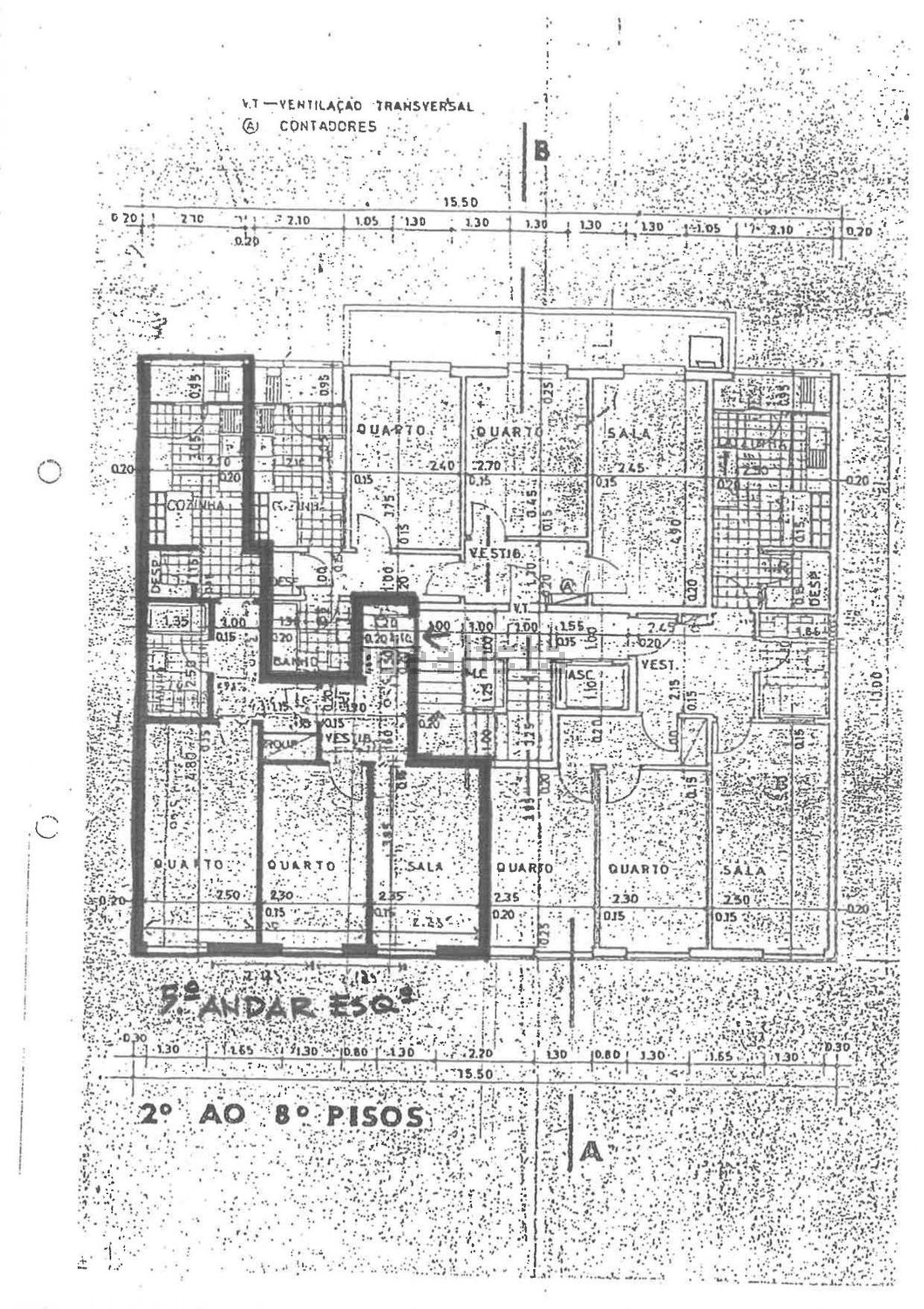 公寓 t3出售在Rua Doutor Lacerda e Almeida - 平面图