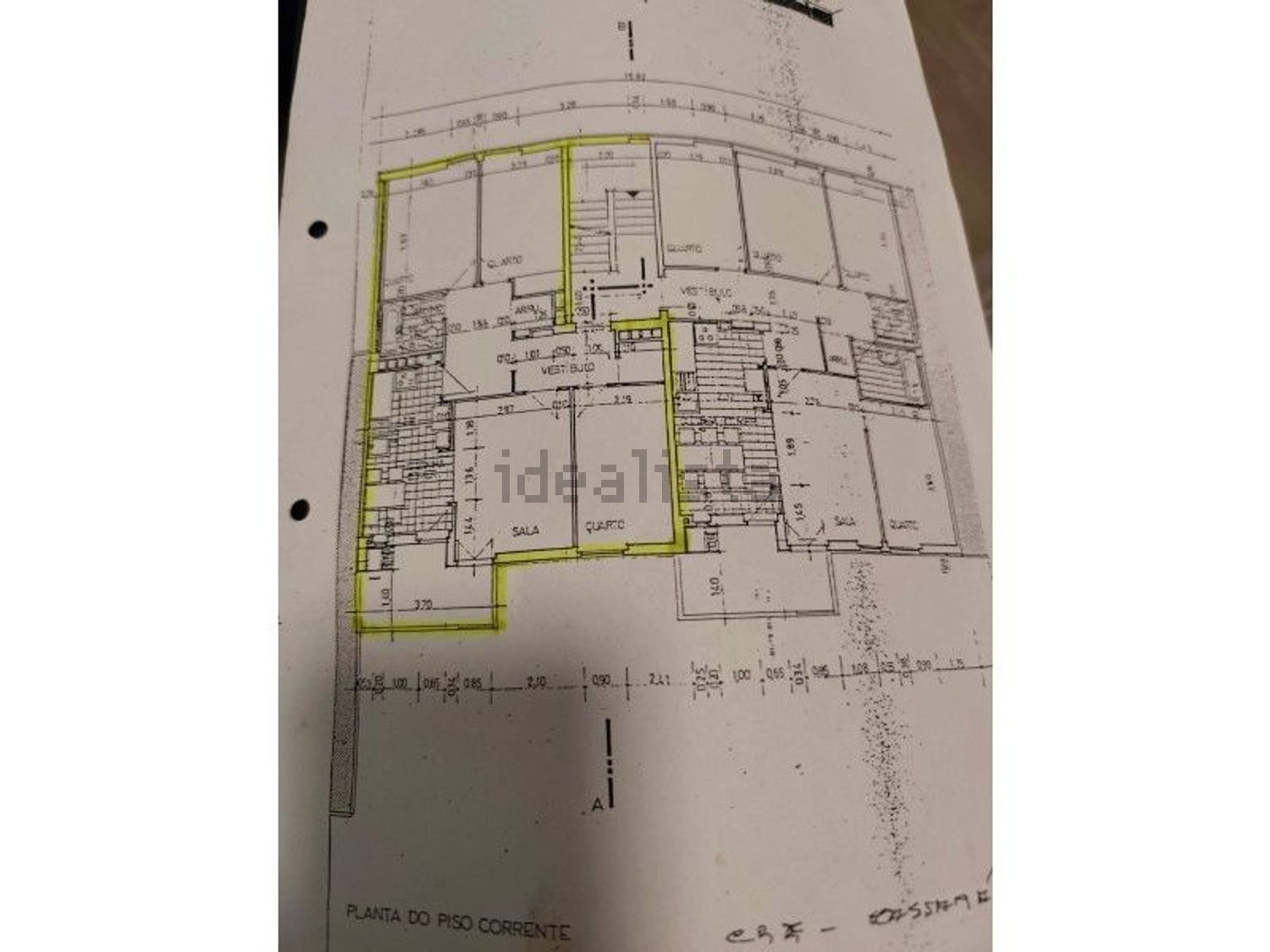 公寓 t3出售在Rua Pedro Álvares Cabral, 6 - 平面图