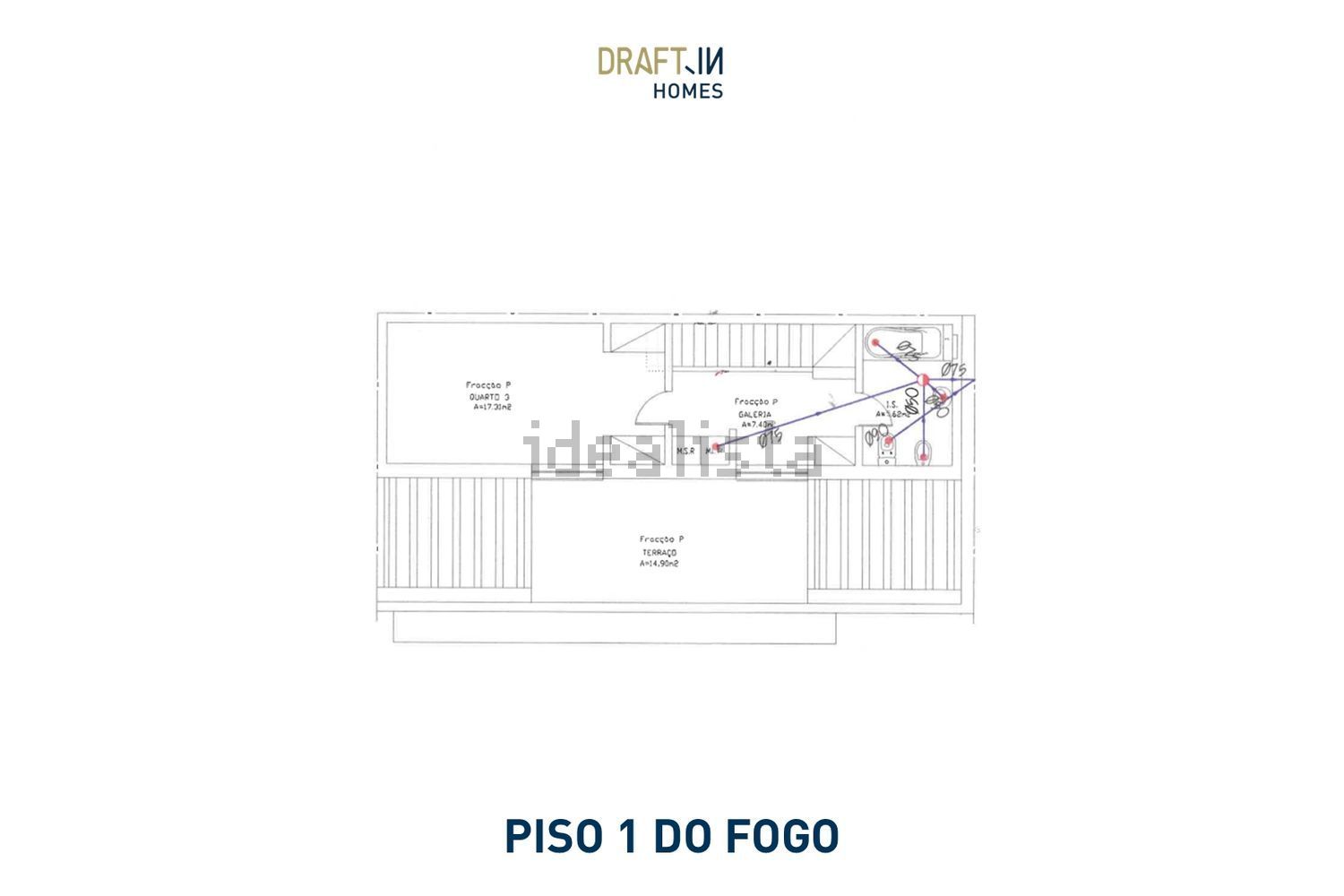 公寓 t3出售在Avenida Manuel Joaquim Pereira, 44 - 平面图