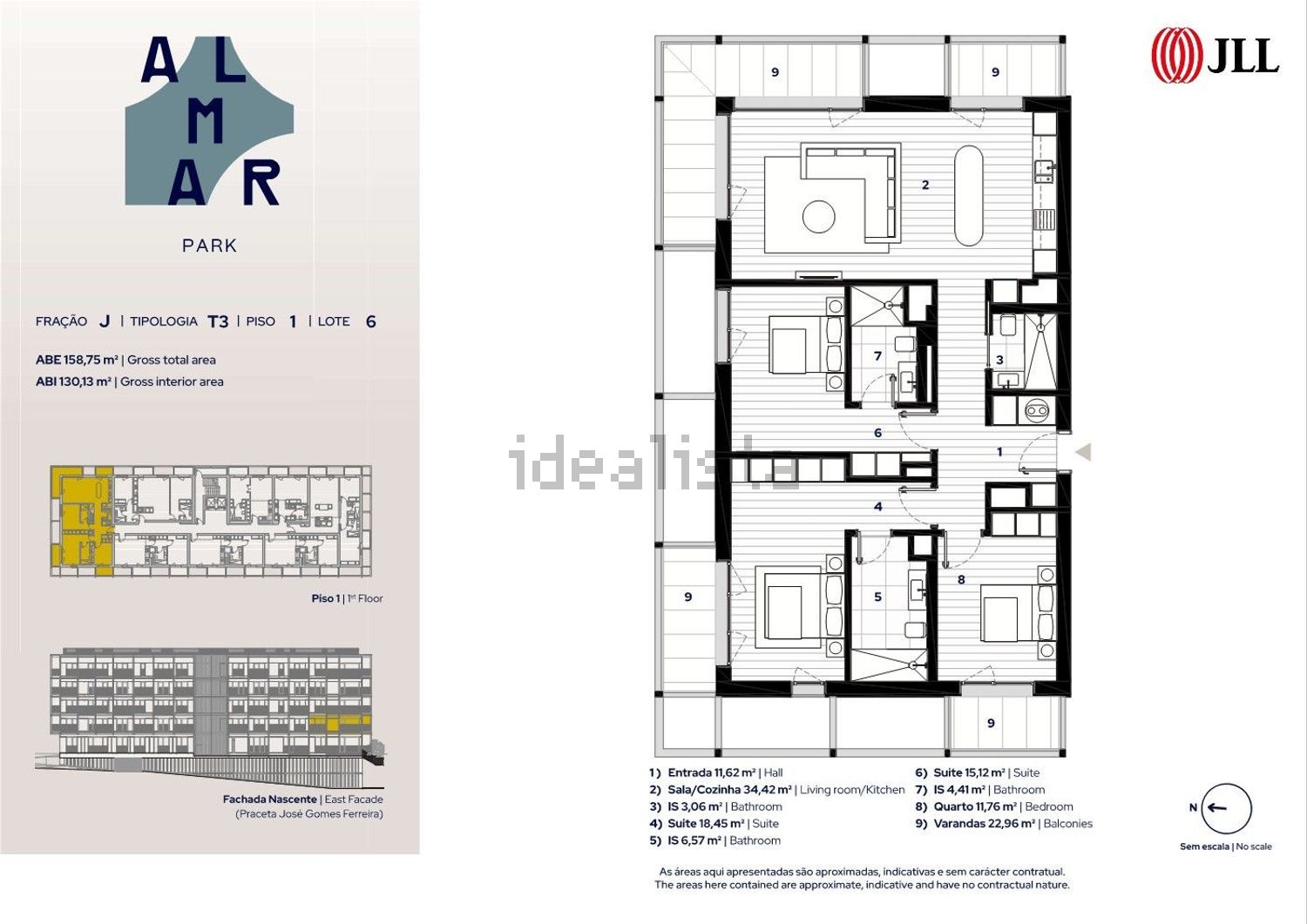 公寓 t3出售在Rua José Gomes Ferreira - 平面图