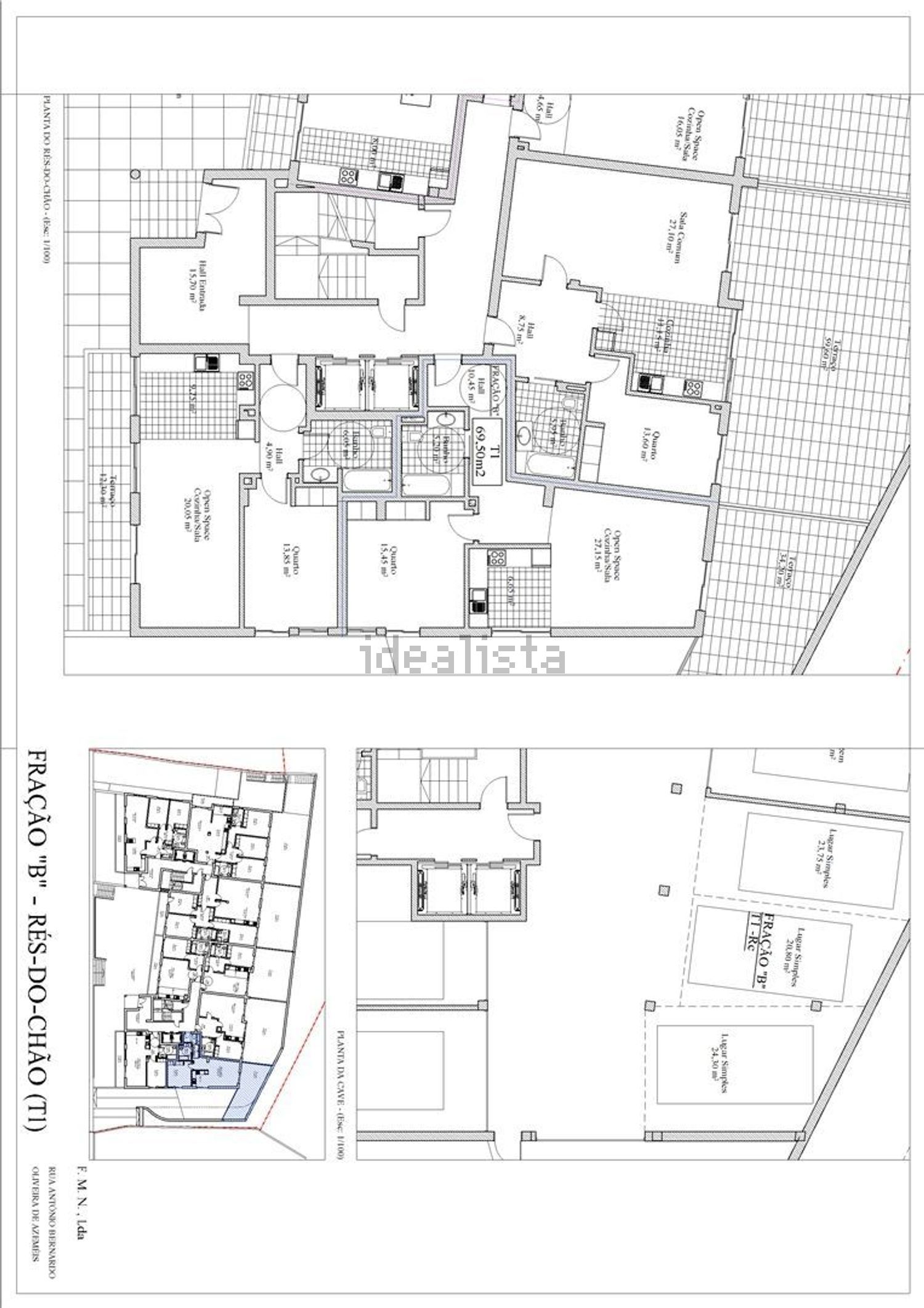 公寓 t1出售在 Centro de Oliveira de Azeméis - 平面图