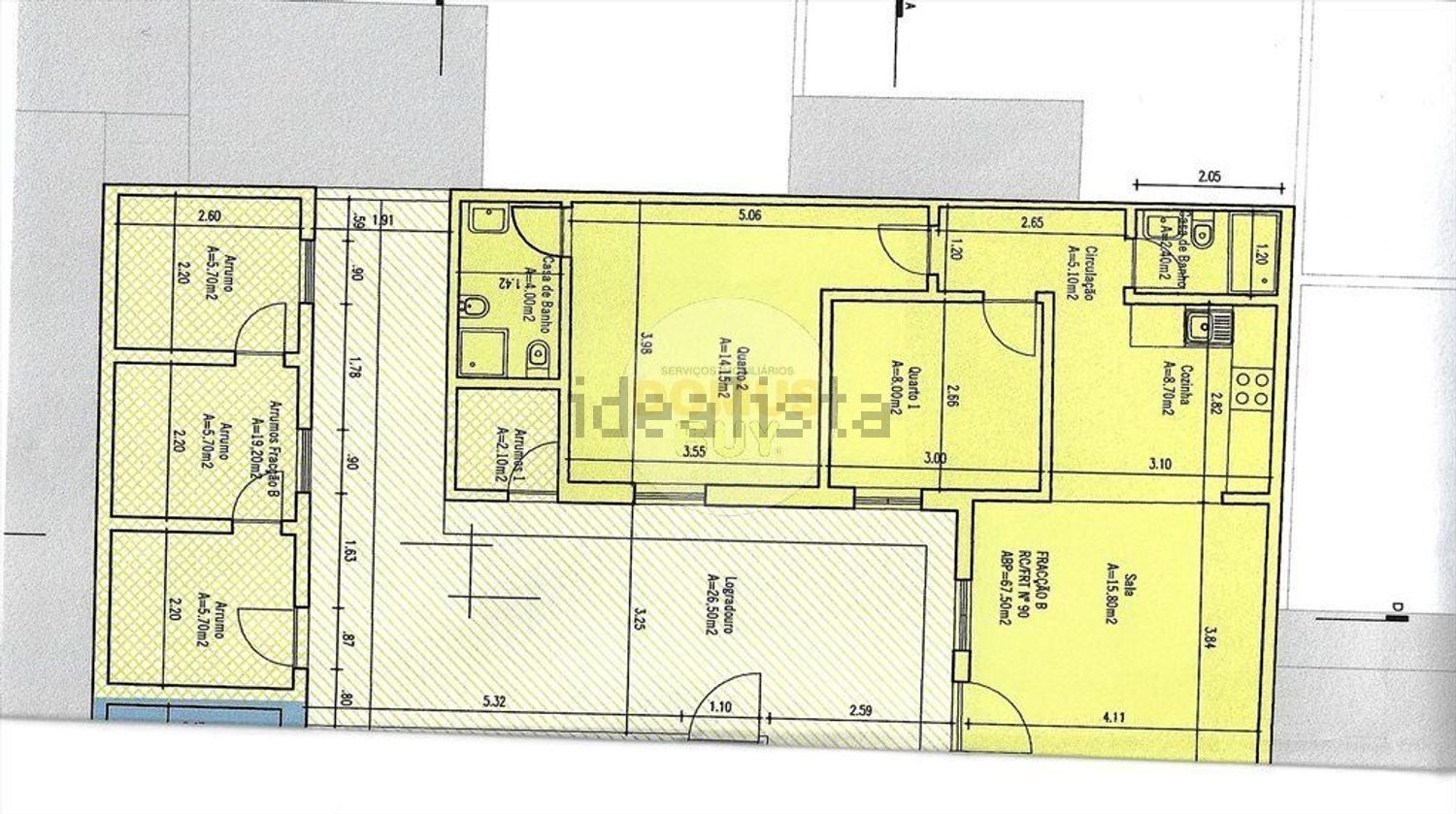 小楼房或别墅出售在 Baixa da Banheira - 平面图