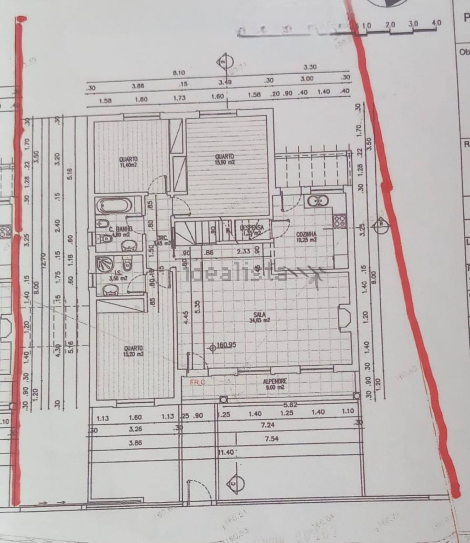 小楼房或独栋别墅出售在Rua Principal de Ataija de Baixo, 9 b - 平面图