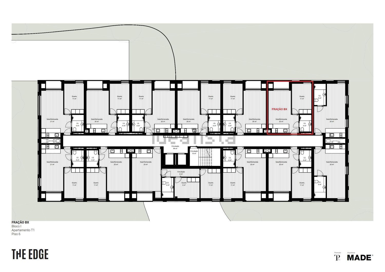 公寓 t1出售在Travessa Gil Vicente s/n - 平面图