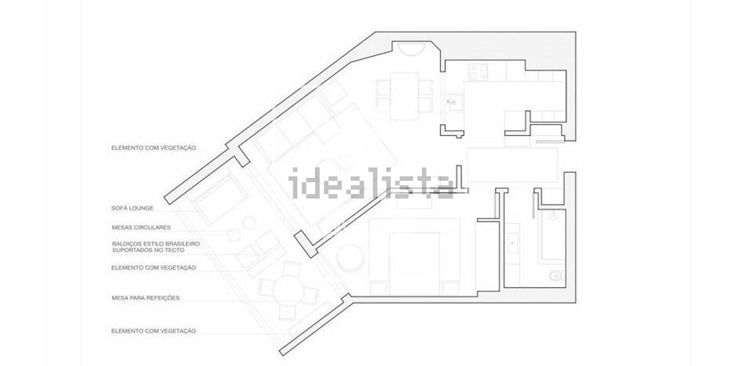 公寓 t1出售在Rua Joaquim Ereira, 751 - 平面图