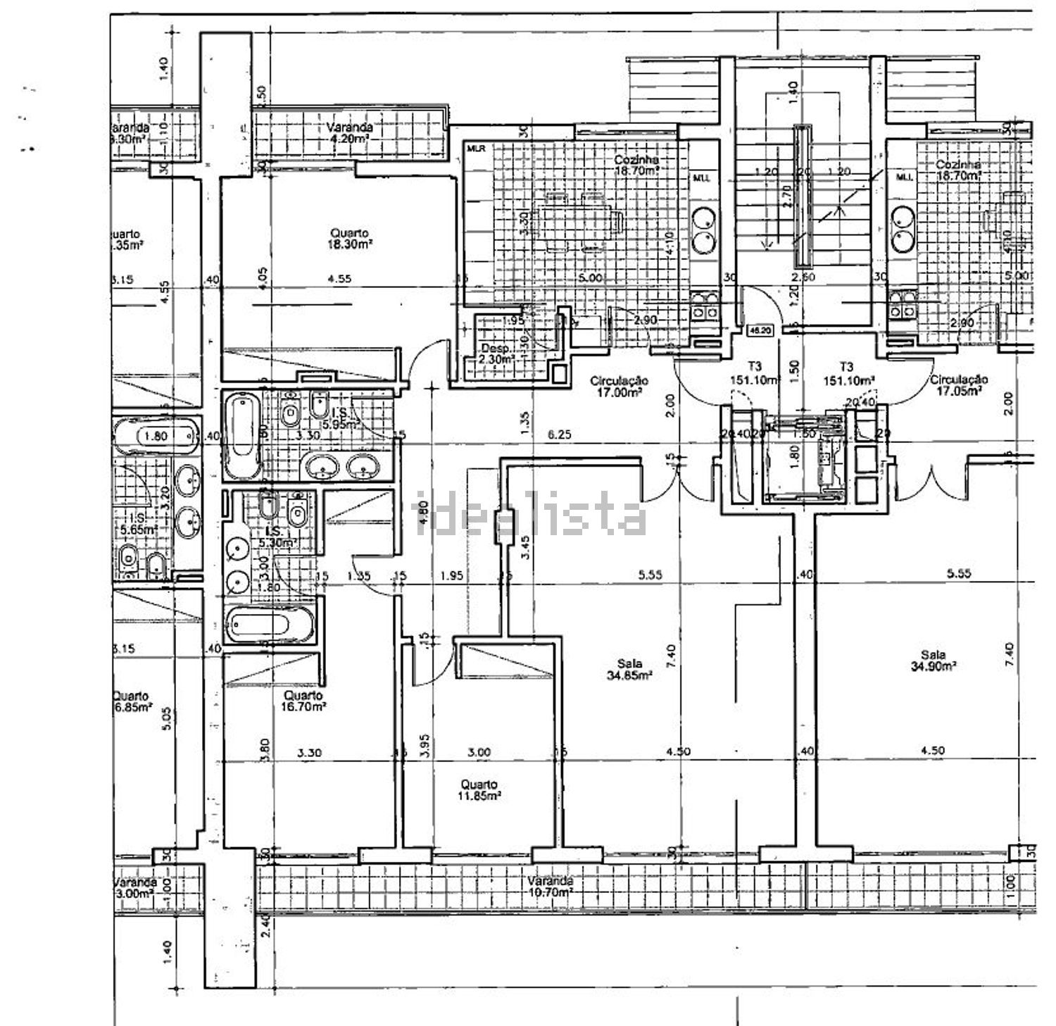 公寓 t3出售在 Urbanização Vila serena - 平面图