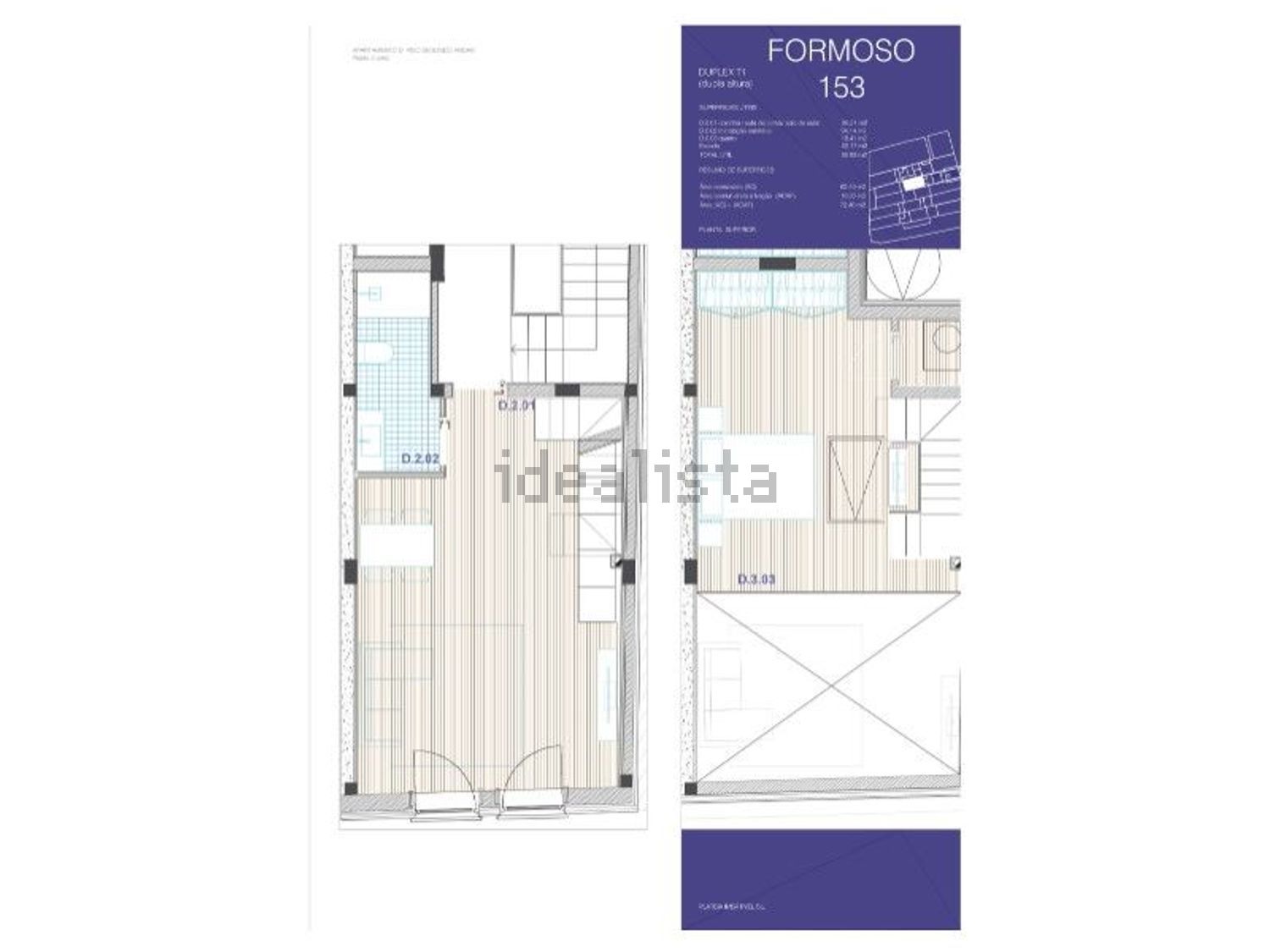 公寓 t1出售在Rua de Vale Formoso, 153 - 平面图