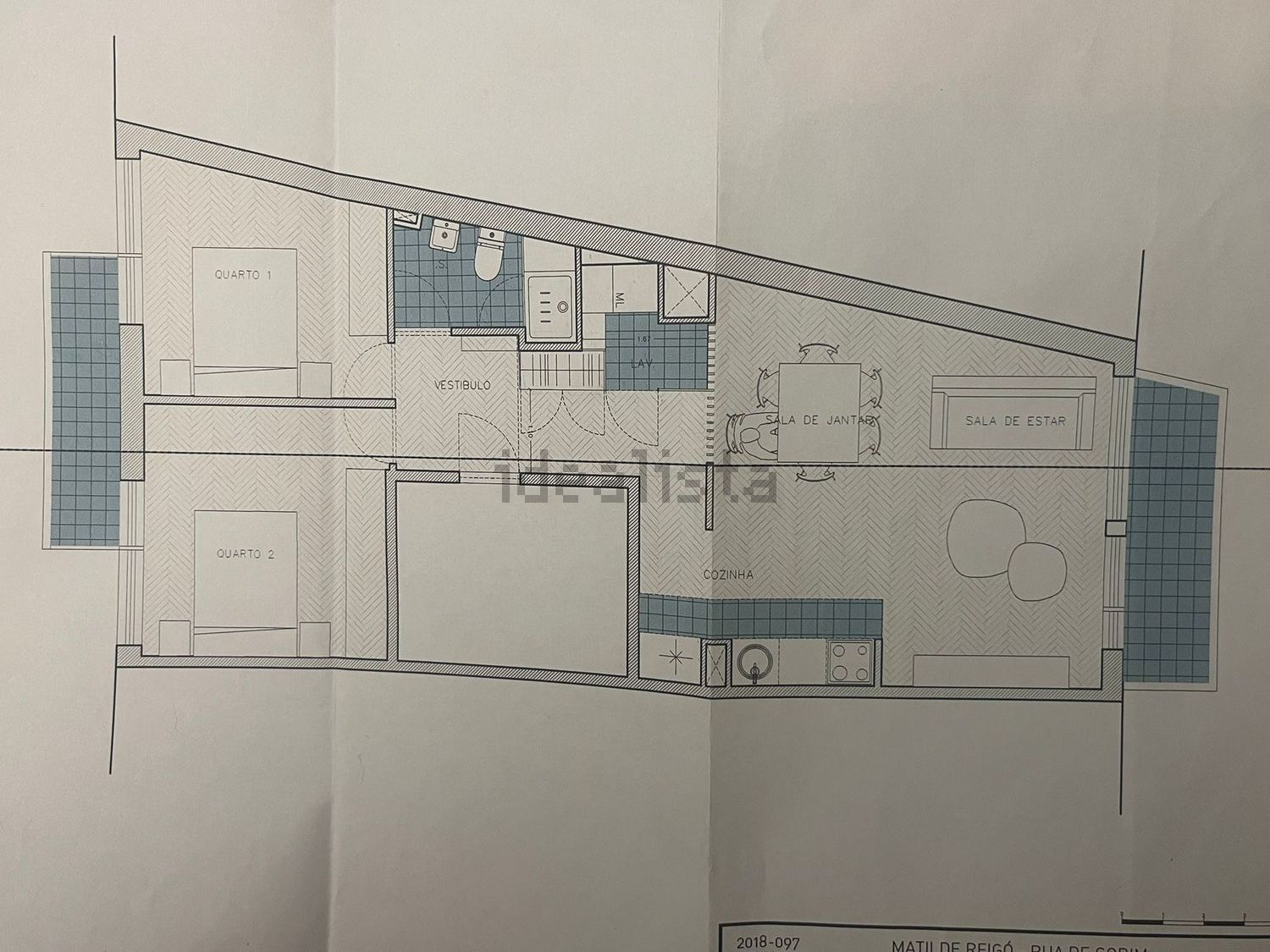 出租公寓 t2在Rua de Godim, 819 - 平面图