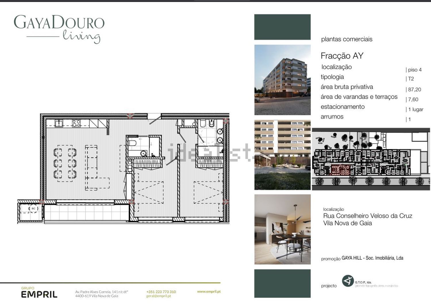 公寓 t2出售在Rua Fonte Santa, 88 - 平面图