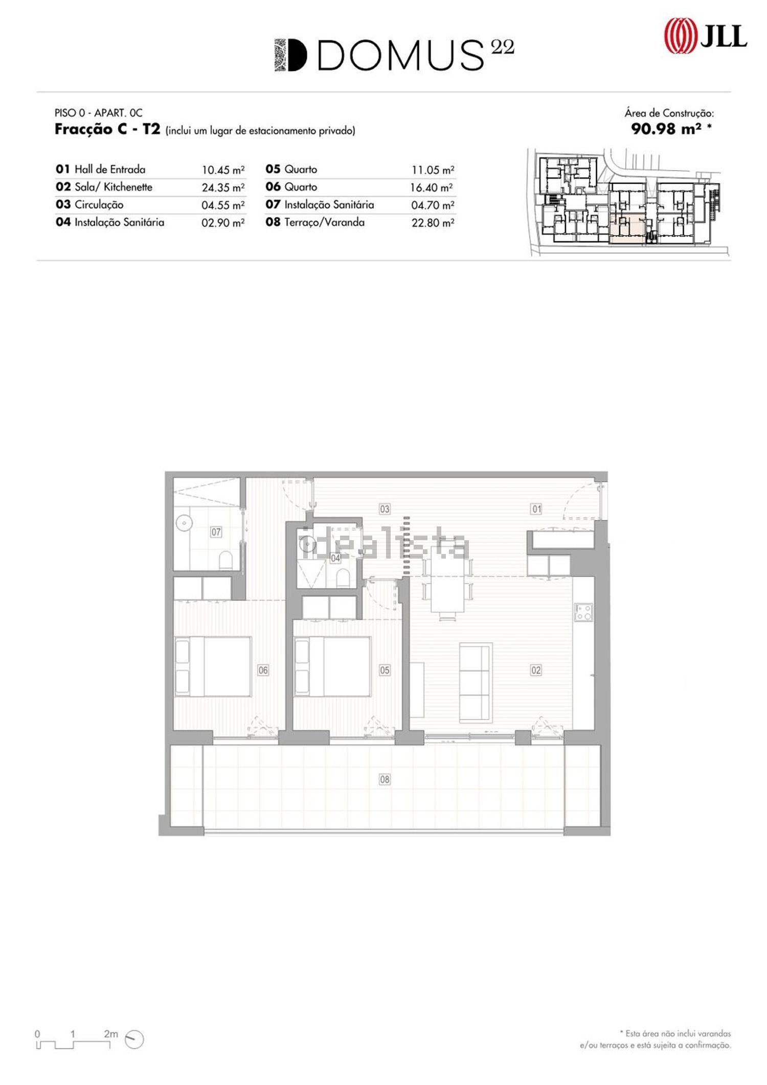 公寓 t2出售在Rua Regimento de Infantaria 2, 3 - 平面图