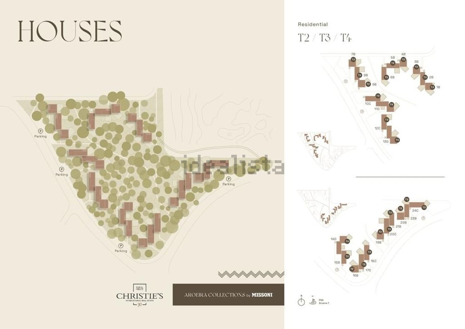 小楼房或别墅出售在 Herdade da Aroeira - 平面图