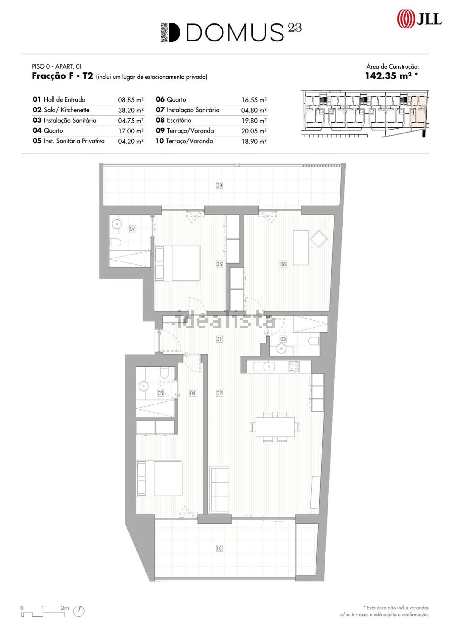 公寓 t2出售在Rua Regimento de Infantaria 2, 3 - 平面图