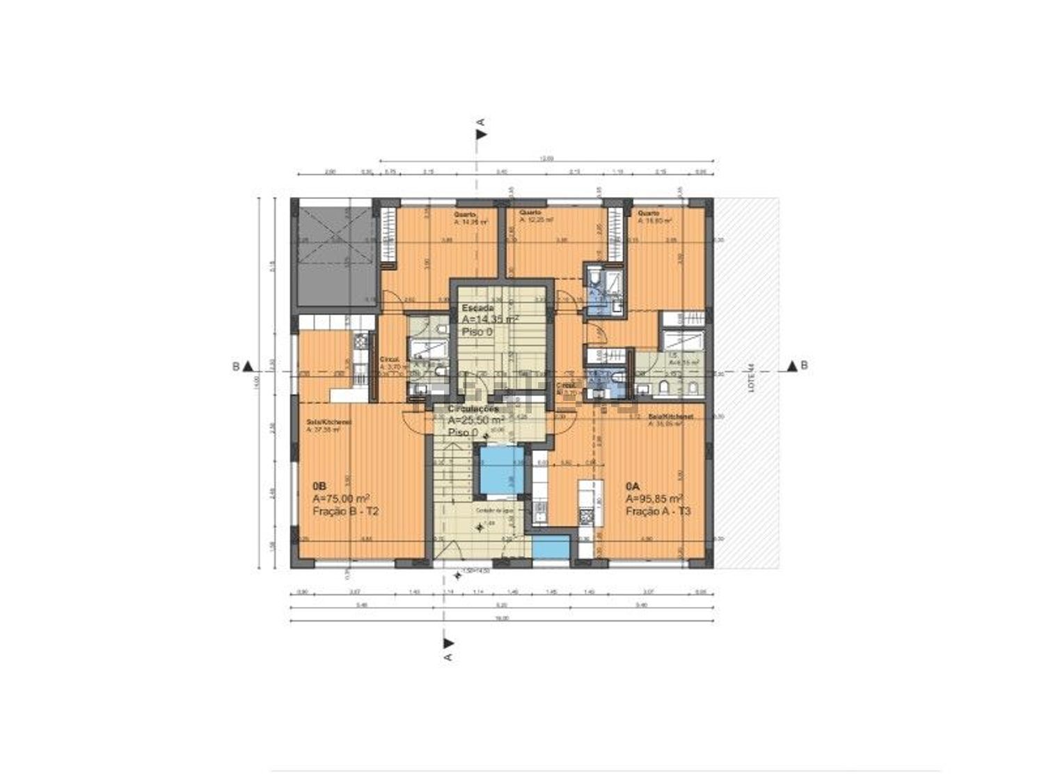 公寓 t1出售在 Centro do Montijo - 平面图