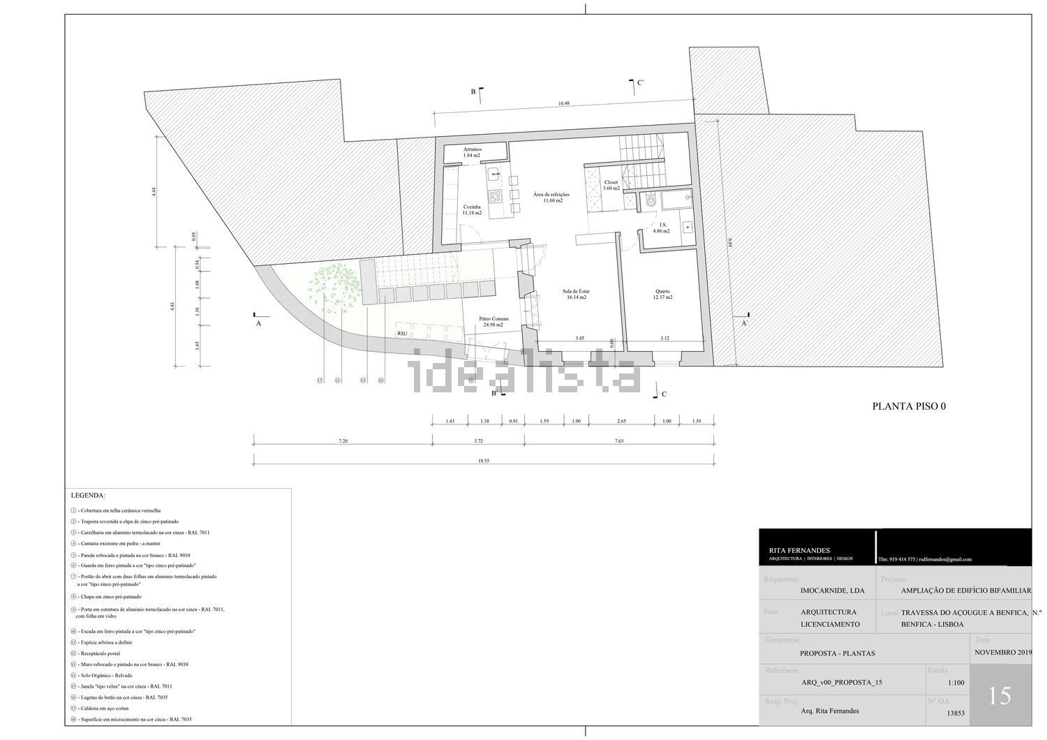 公寓 t2出售在 Igreja de Benfica - 平面图