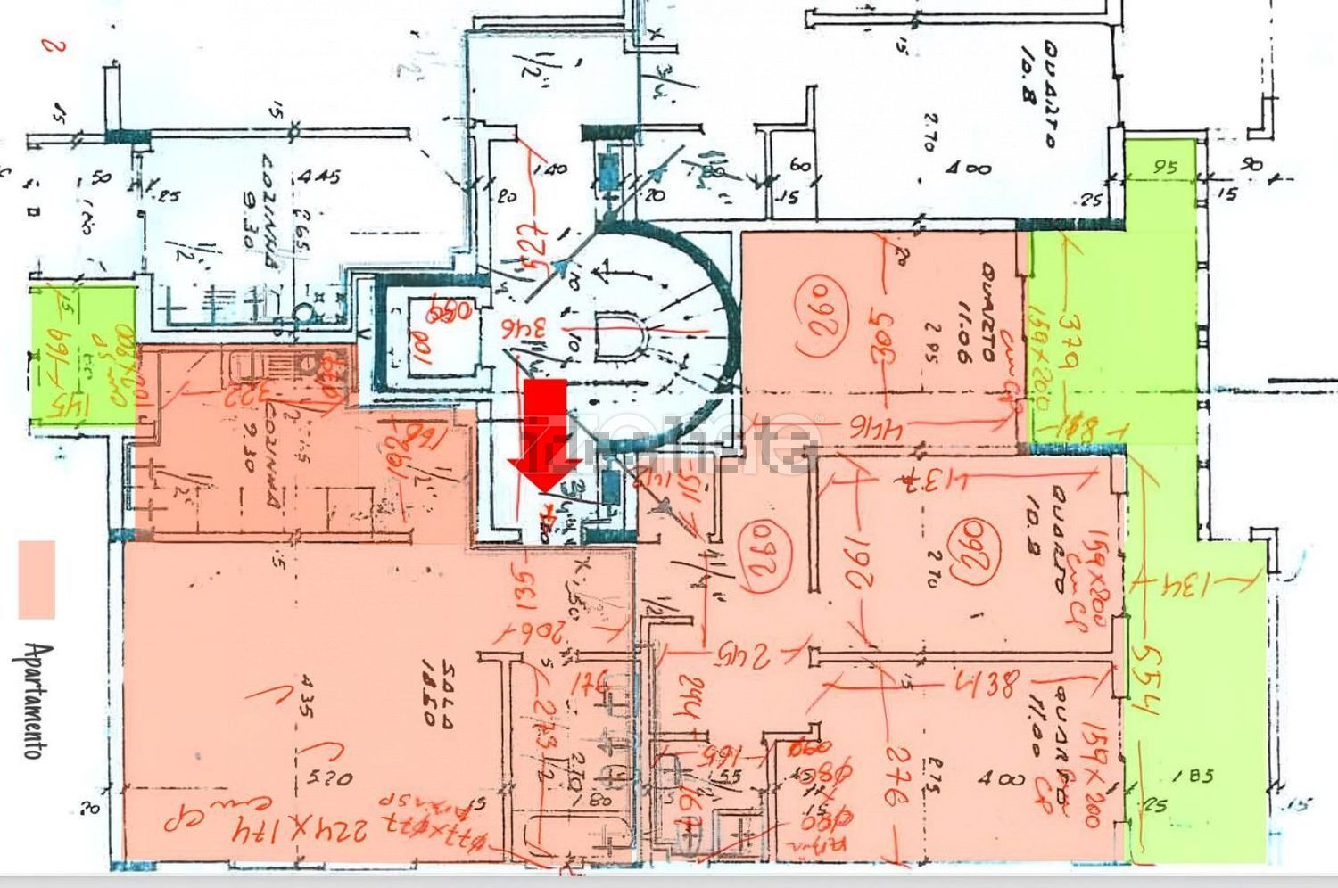 公寓 t3出售在Alameda da Guia, 348 - 平面图