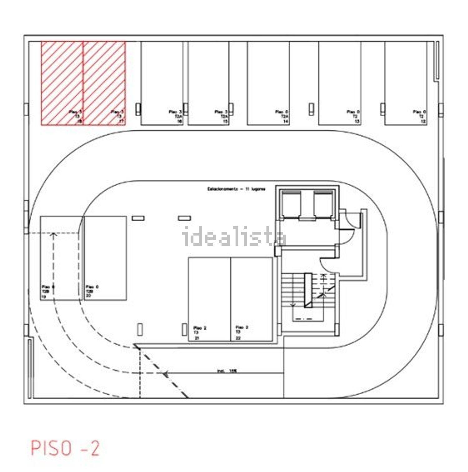 公寓 t3出售在Rua Doutor António Luz, 18 - 平面图
