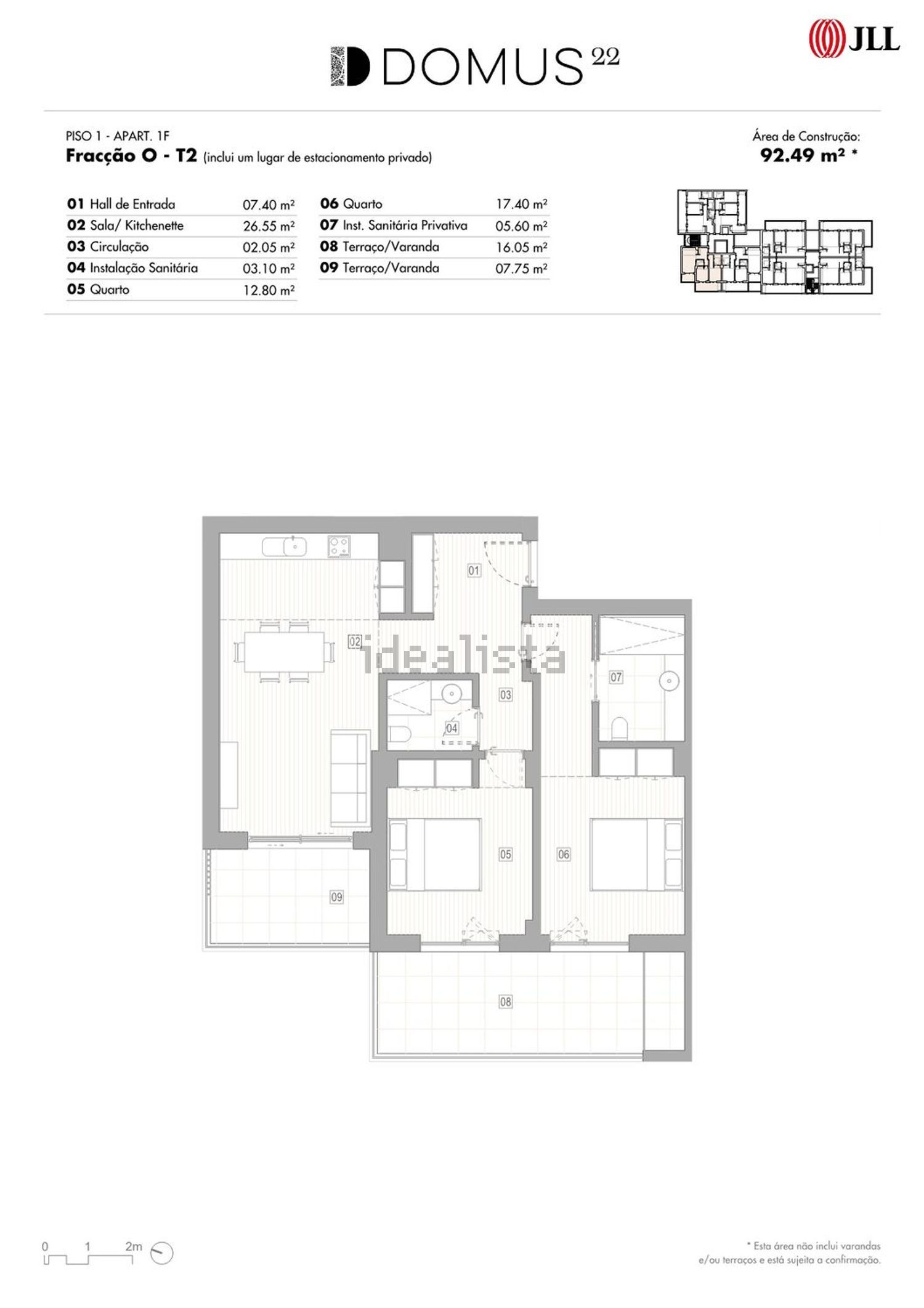 公寓 t2出售在Rua Regimento de Infantaria 2, 3 - 平面图