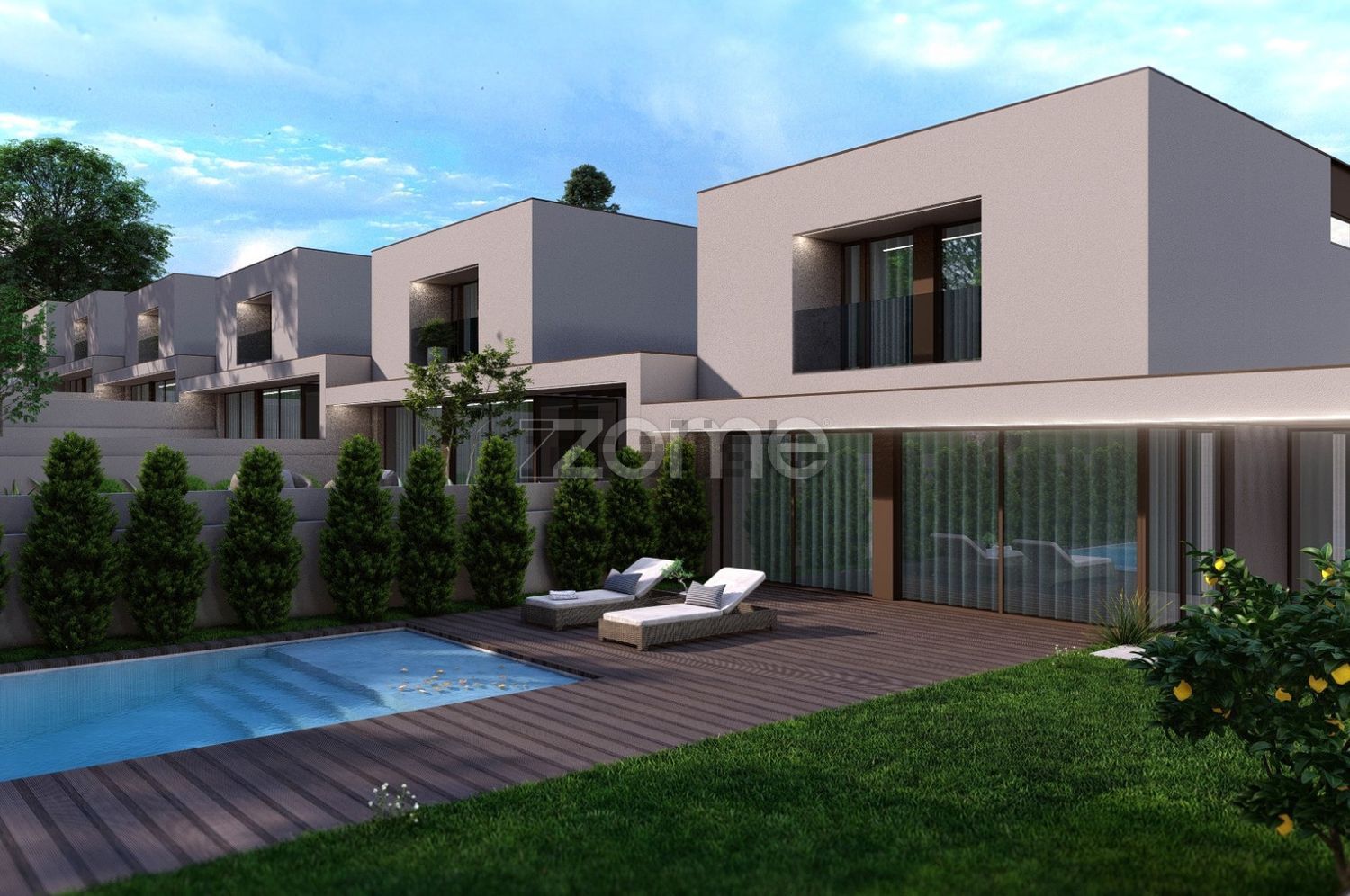 联排别墅出售在 Cabreiros e Passos (São Julião), 3 lote - 外立面