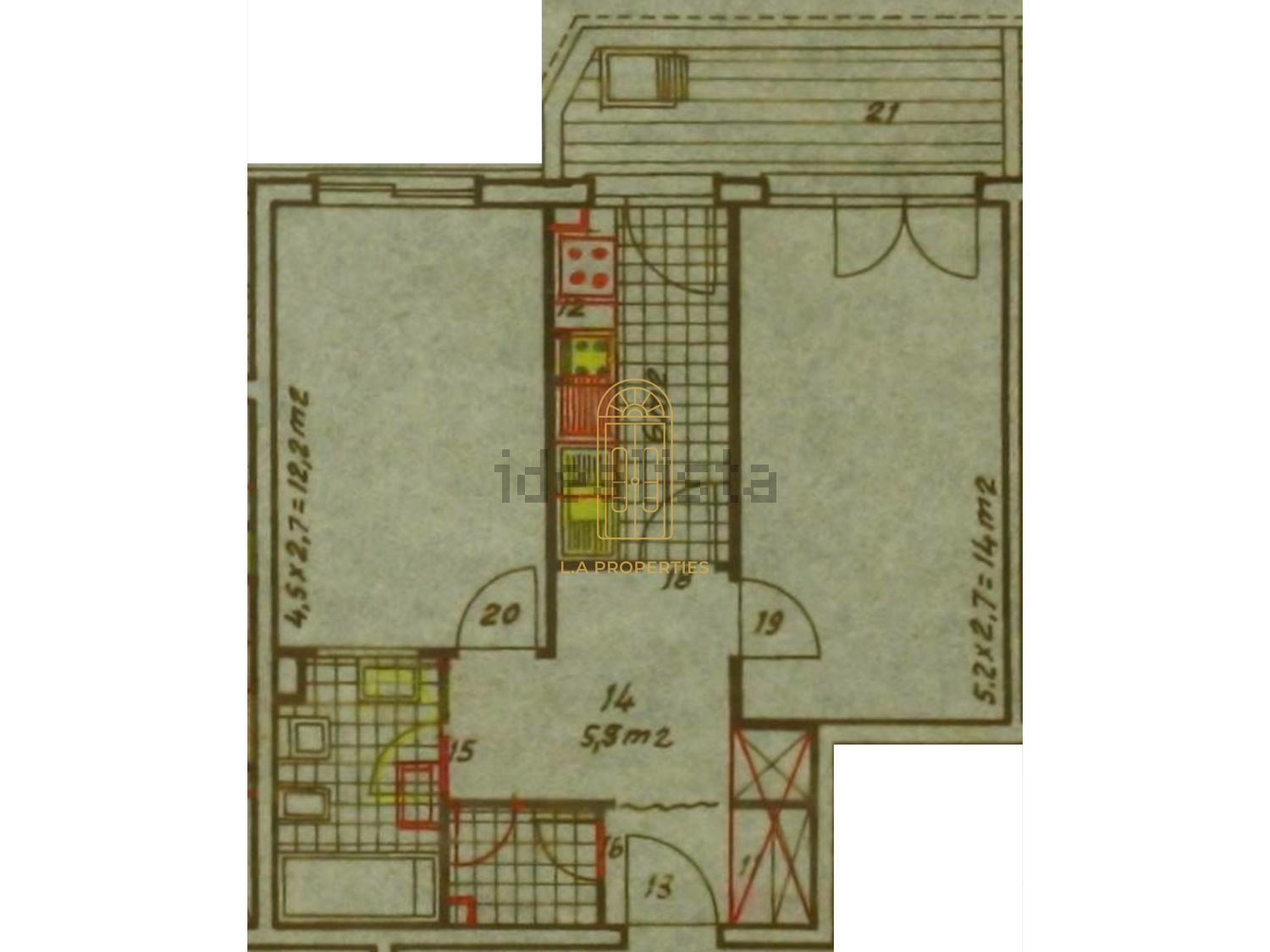 顶层公寓出售在Rua de Santa Catarina - 平面图