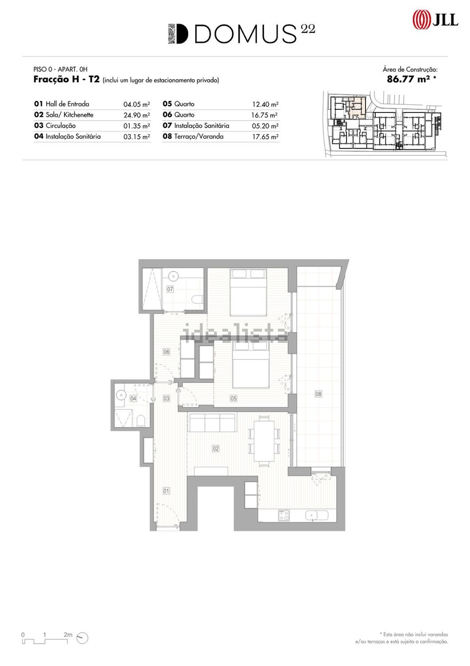 公寓 t2出售在Rua Regimento de Infantaria 2, 3 - 平面图