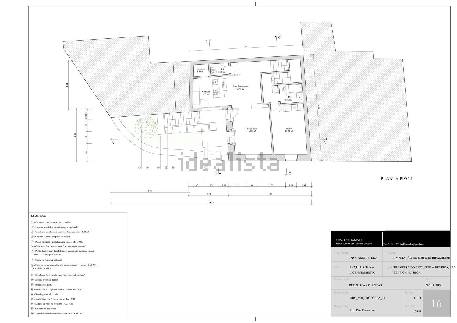 公寓 t2出售在 Igreja de Benfica - 平面图