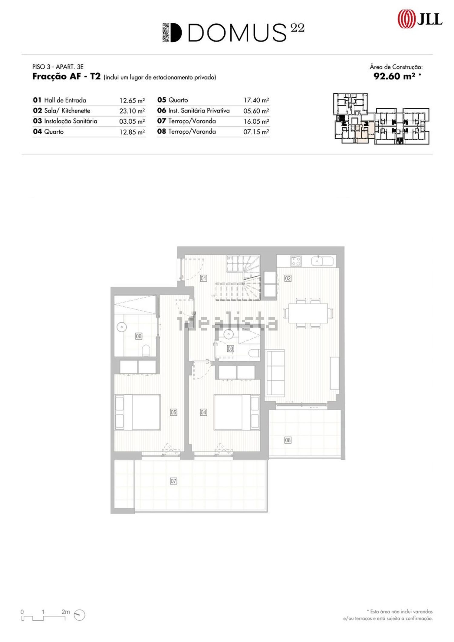 公寓 t2出售在Rua Regimento de Infantaria 2, 3 - 平面图
