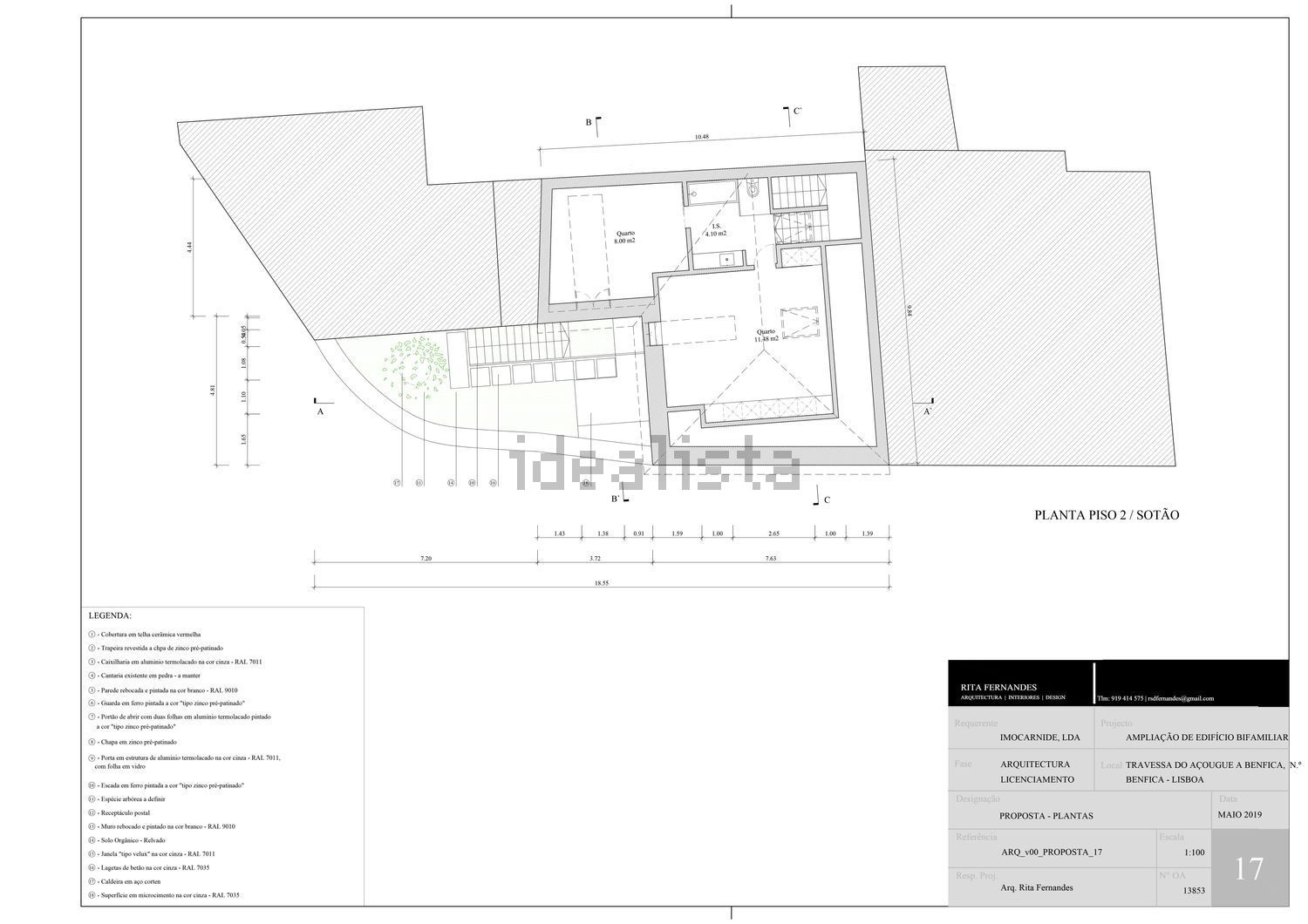 公寓 t2出售在 Igreja de Benfica - 平面图