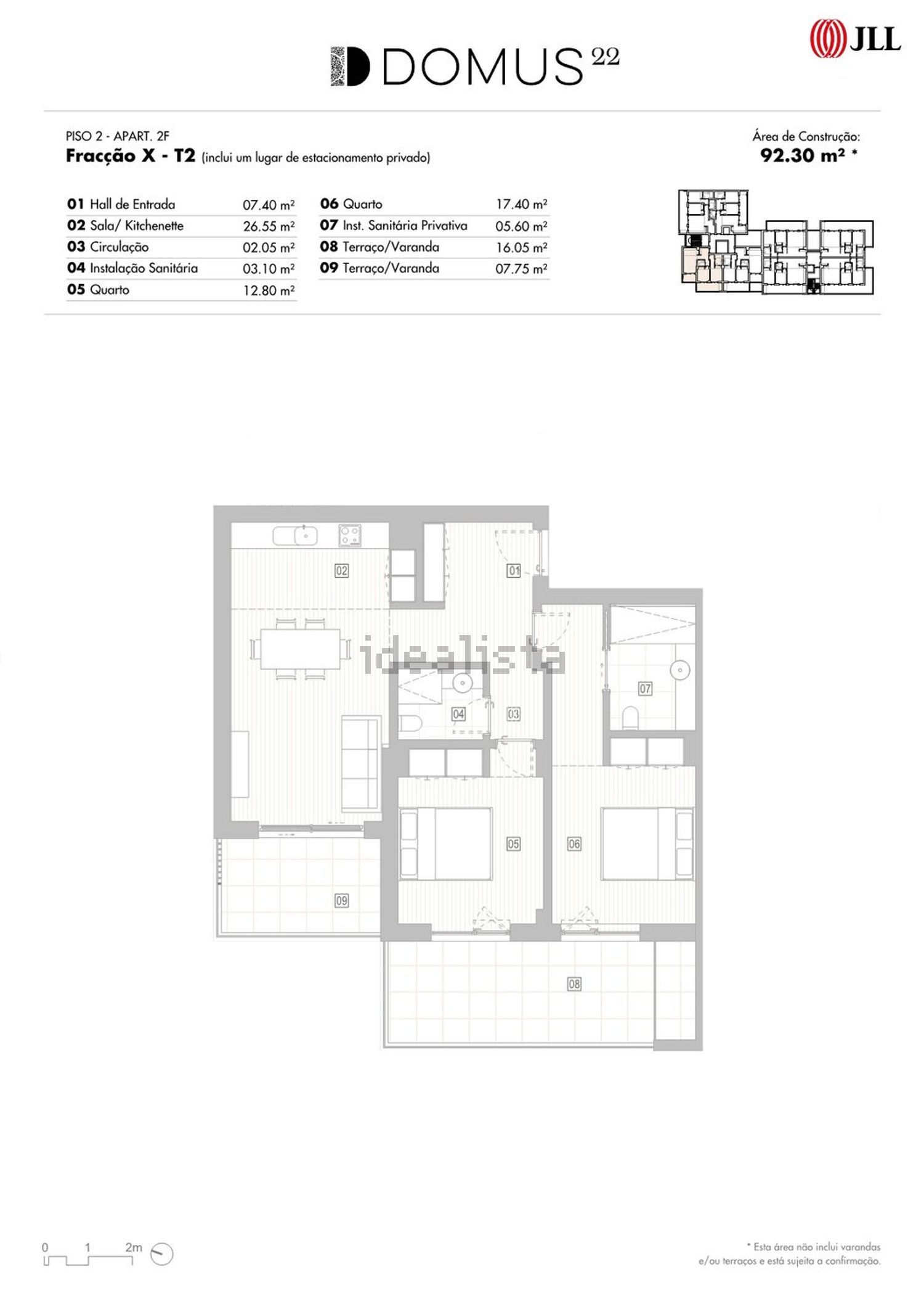 公寓 t2出售在Rua Regimento de Infantaria 2, 3 - 平面图
