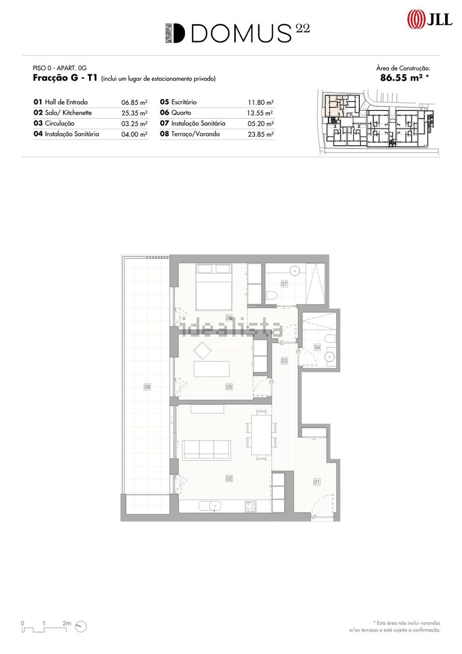 公寓 t1出售在Rua Regimento de Infantaria 2, 3 - 平面图