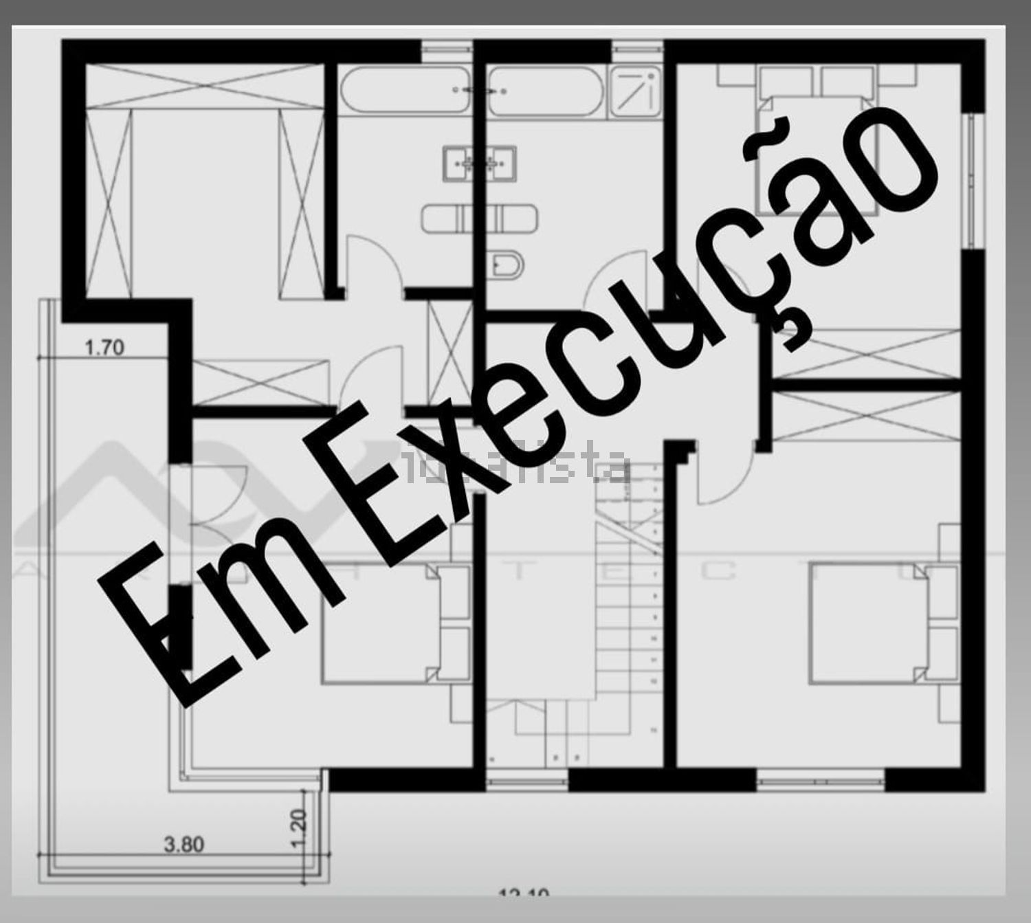 公寓 t2出售在Rua Doutor José Vilaça - 平面图