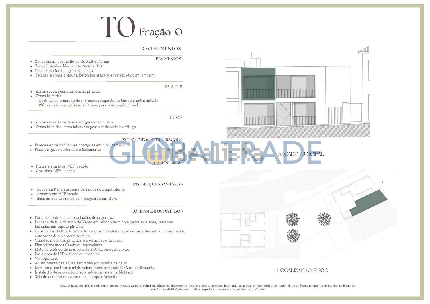 T0（单人公寓）出售在 Centro Histórico de Leça - 平面图
