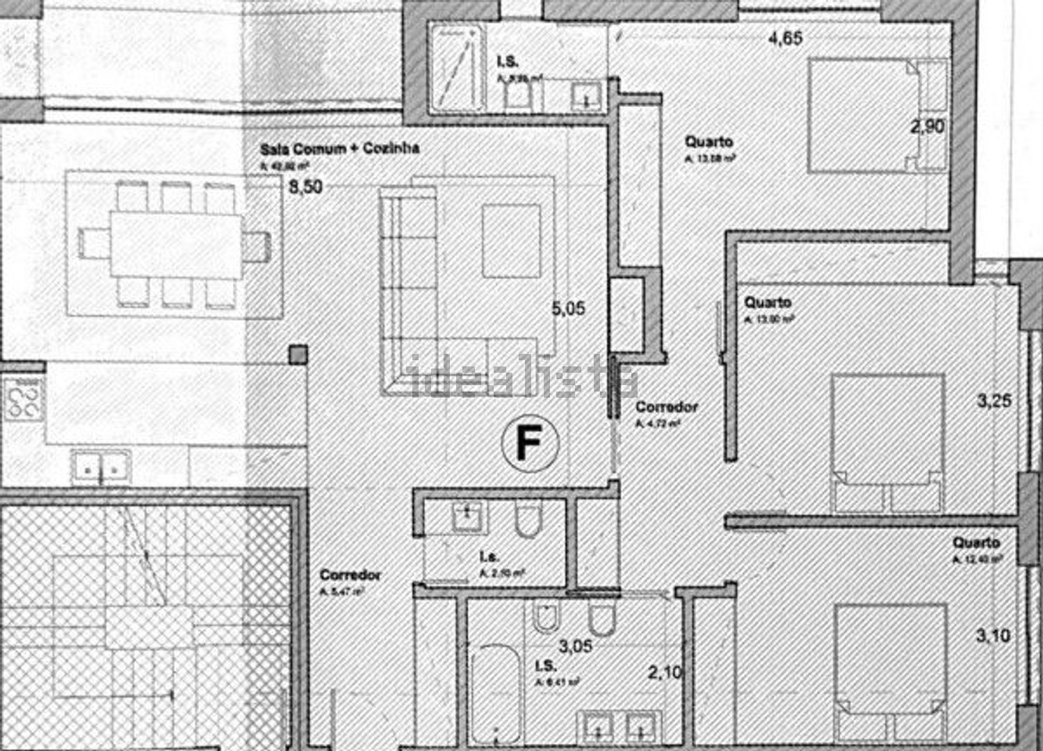 复式公寓出售在 Vila Verde e Barbudo - 平面图