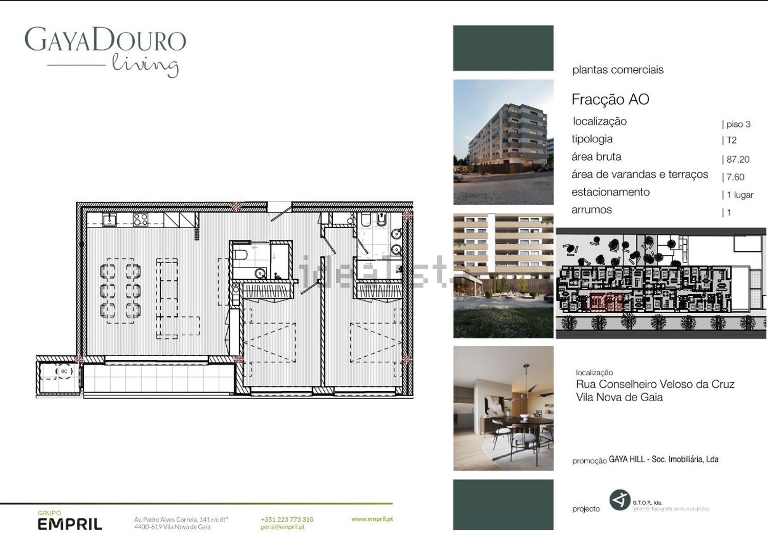 公寓 t2出售在Rua Fonte Santa, 88 - 平面图