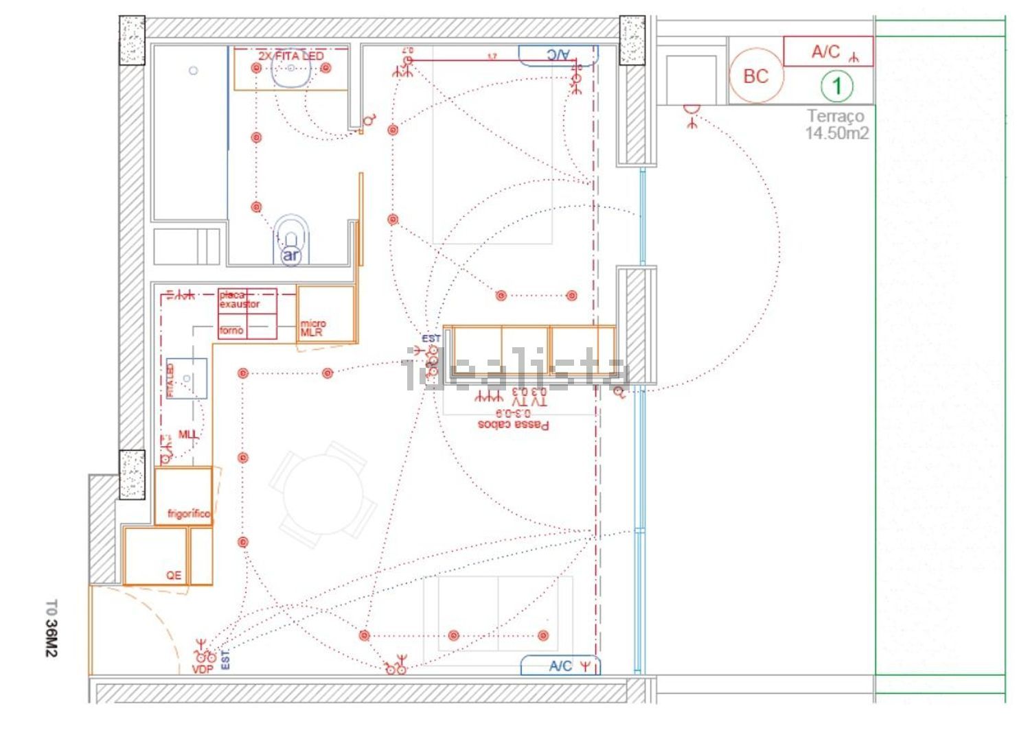 公寓 t1出售在 eira prime residence - 平面图