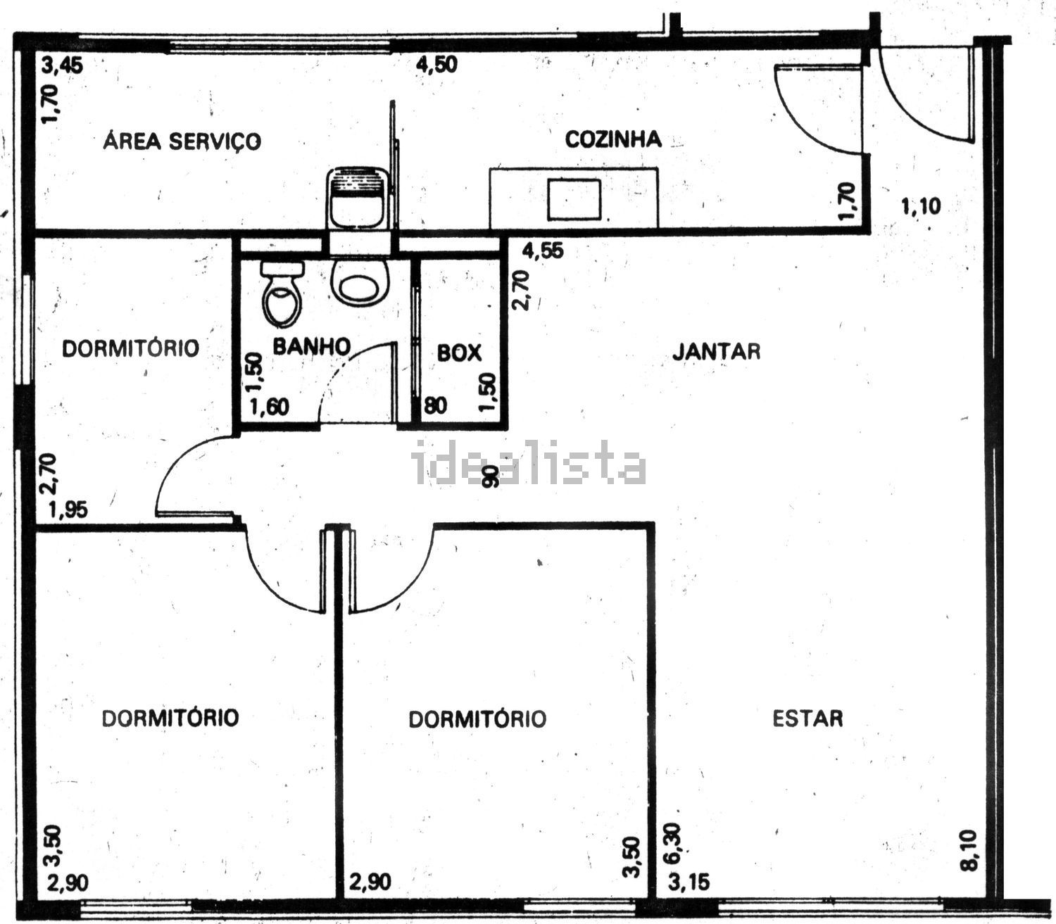公寓 t2出售在 Lugar do assento s/n - 平面图