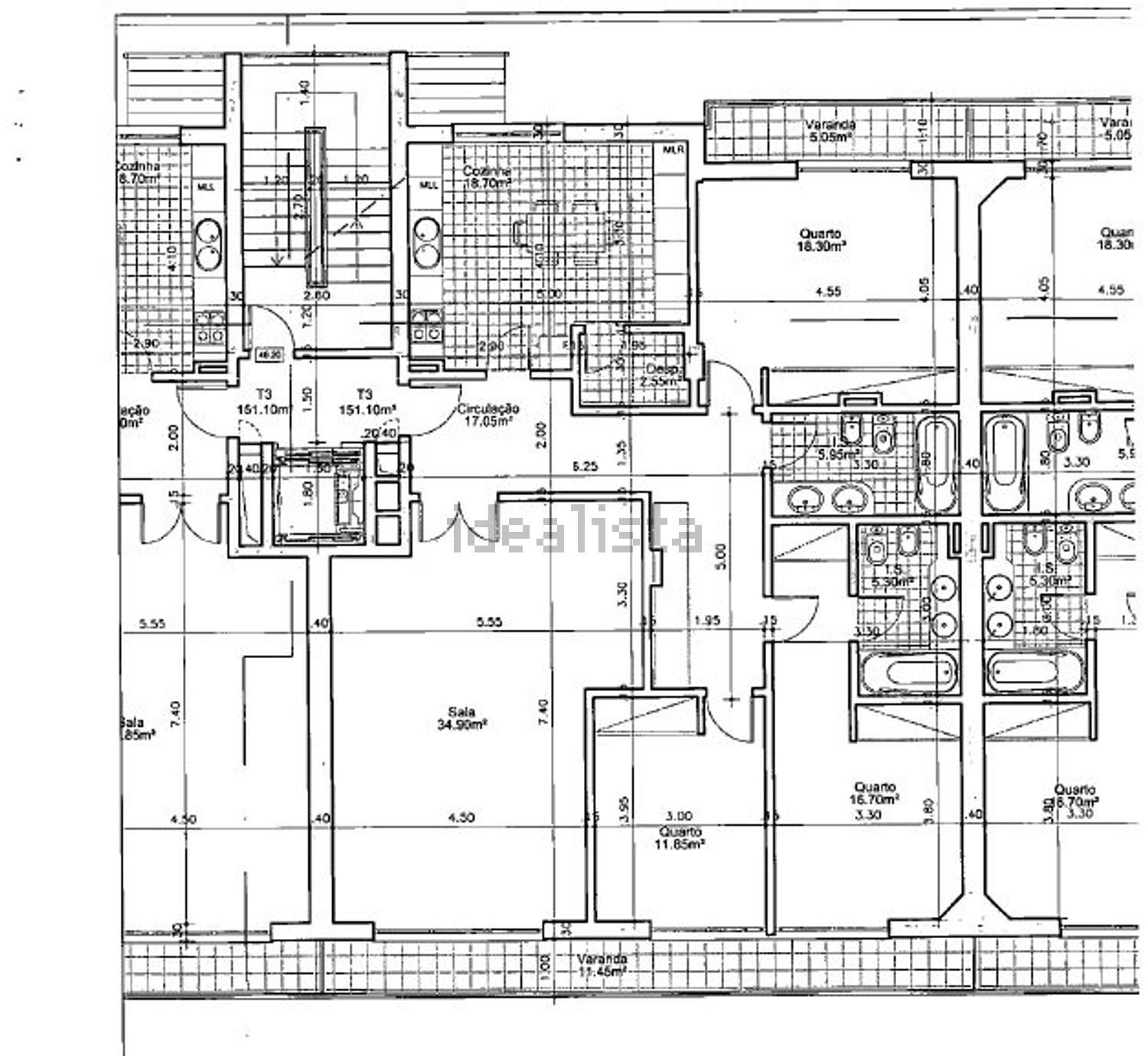 公寓 t3出售在 Urbanizacao vila serena - 平面图