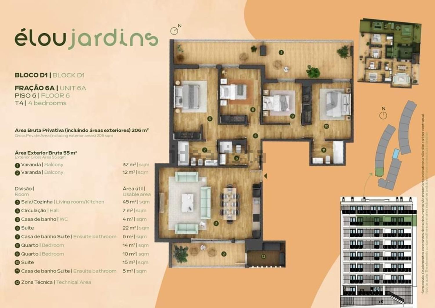 公寓 t4出售在 Santo António dos Cavaleiros e Frielas - 平面图