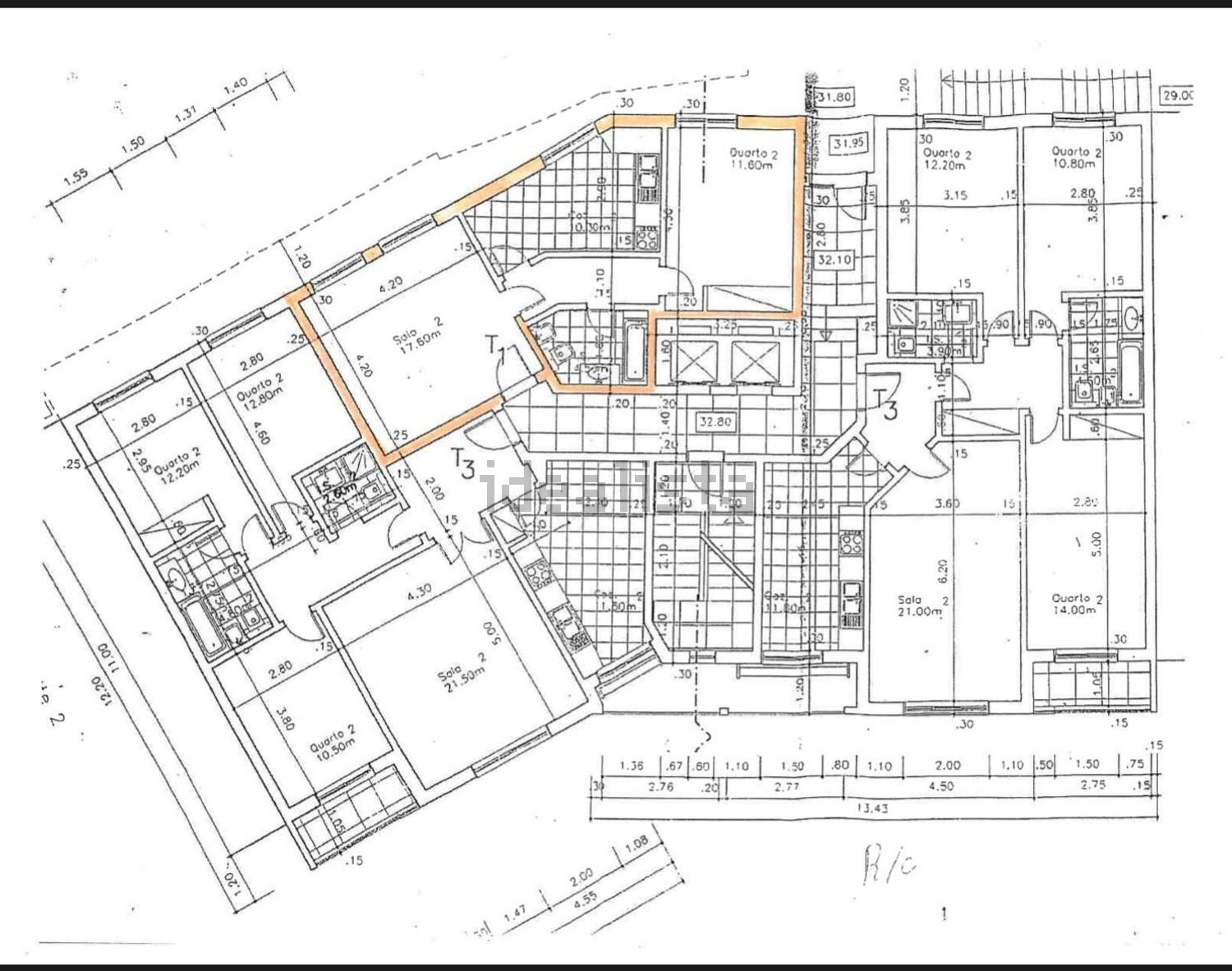 公寓 t3出售在 Santa Marta do Pinhal - 平面图
