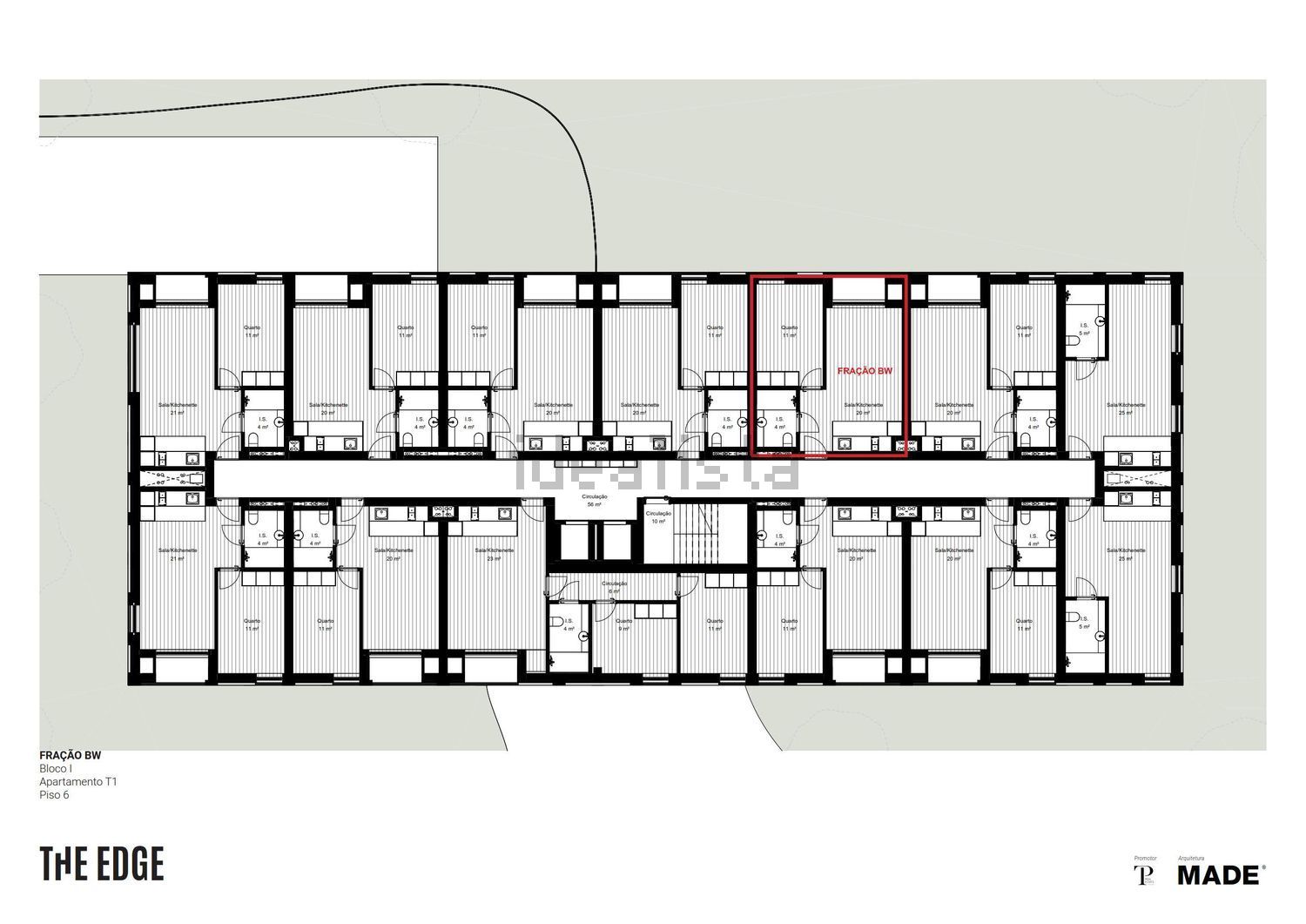 公寓 t1出售在Travessa Gil Vicente s/n - 平面图