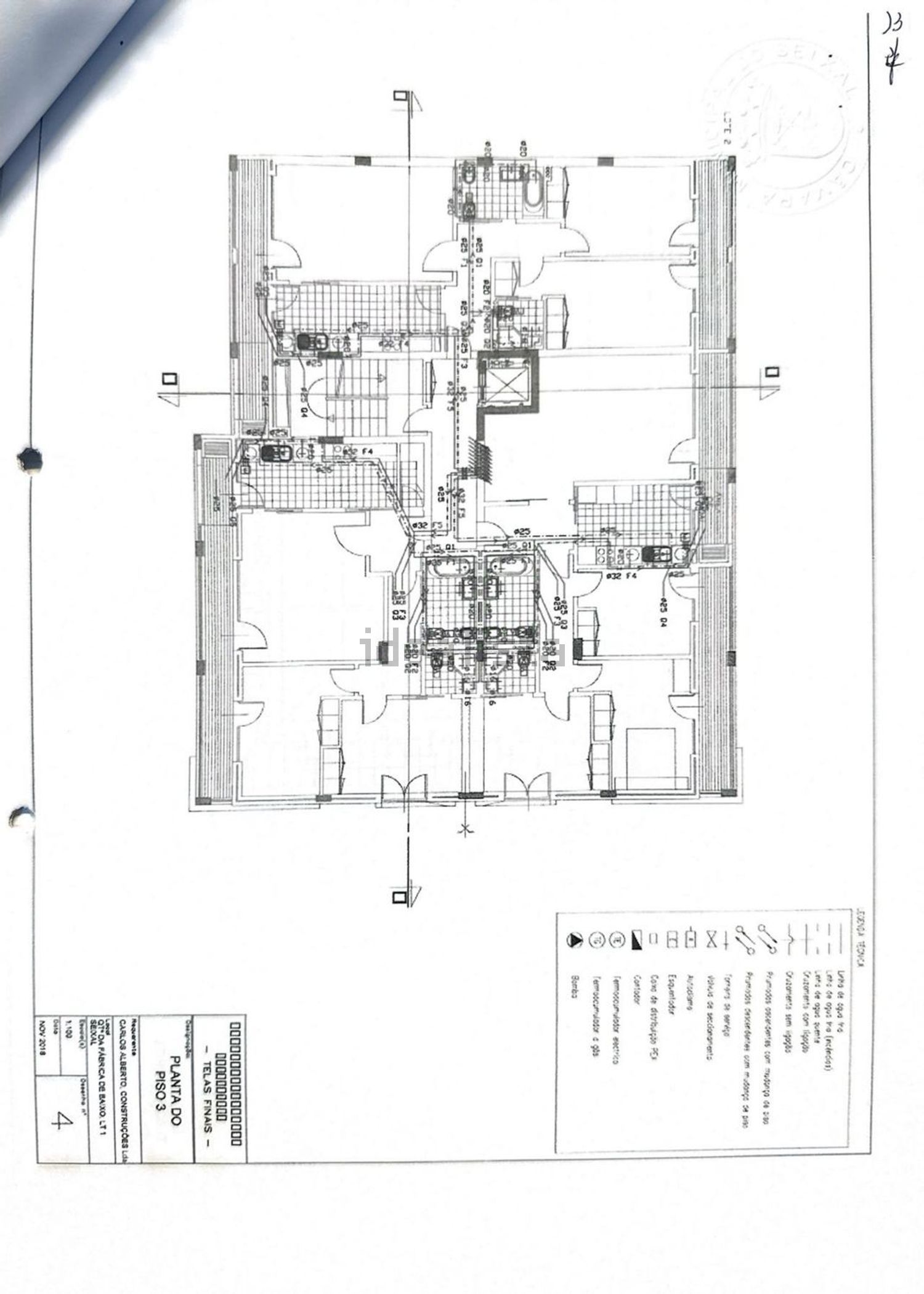 出租公寓 t3在Praceta Amândio Cesar, 1 - 平面图