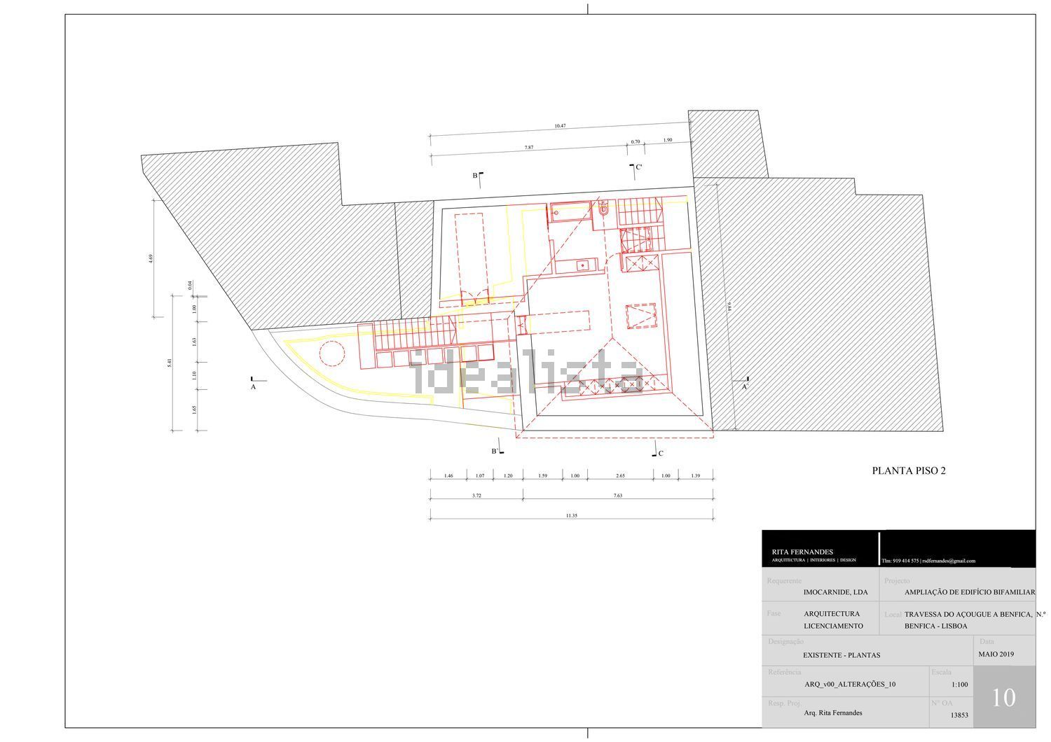公寓 t2出售在 Igreja de Benfica - 平面图