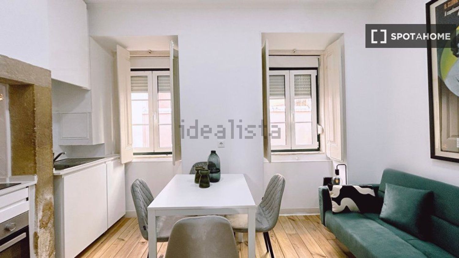 出租公寓 t1在 Vila Queirós - 客厅