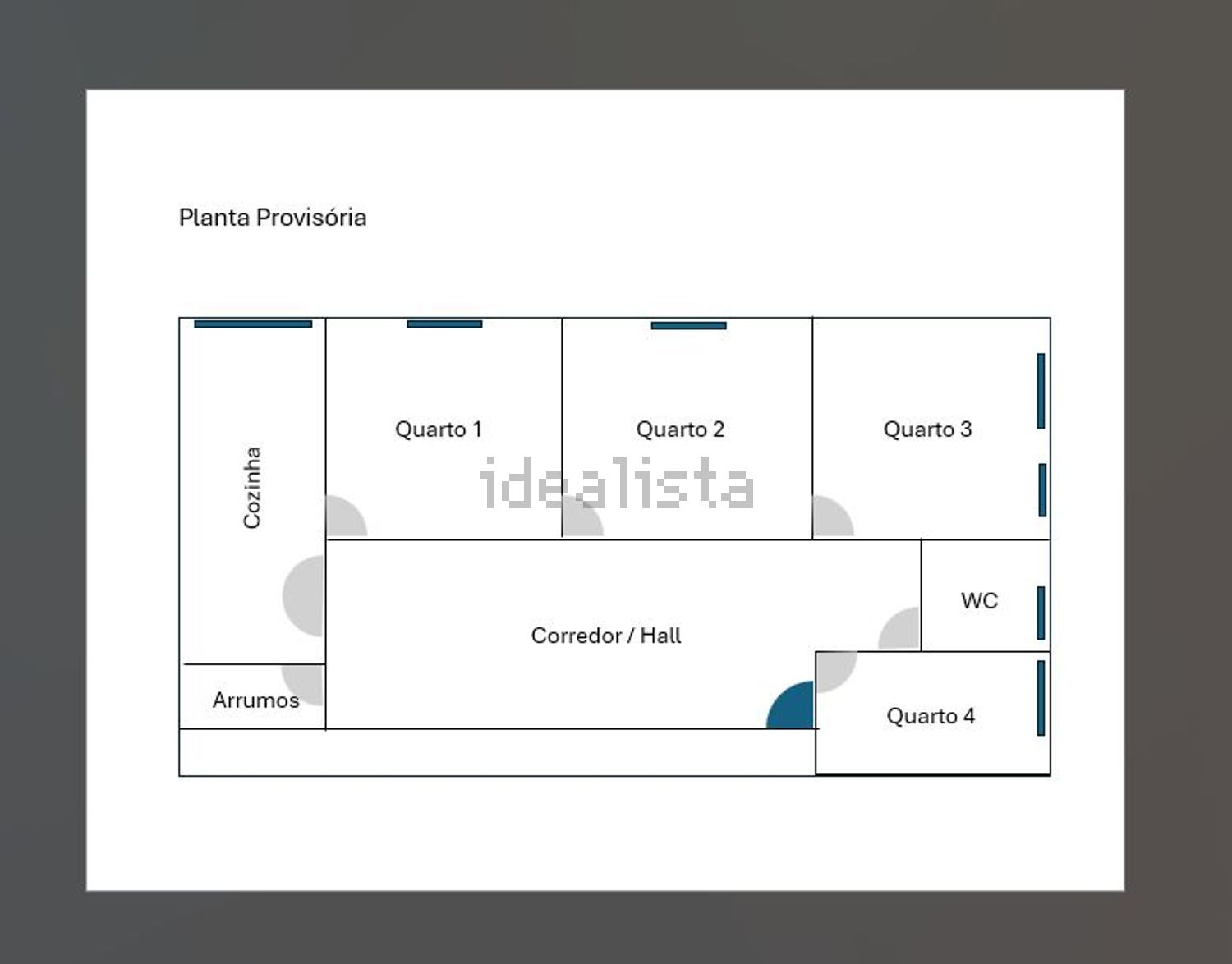 出租公寓 t3在Avenida Joaquim José Fernandes, 60 -64 - 平面图