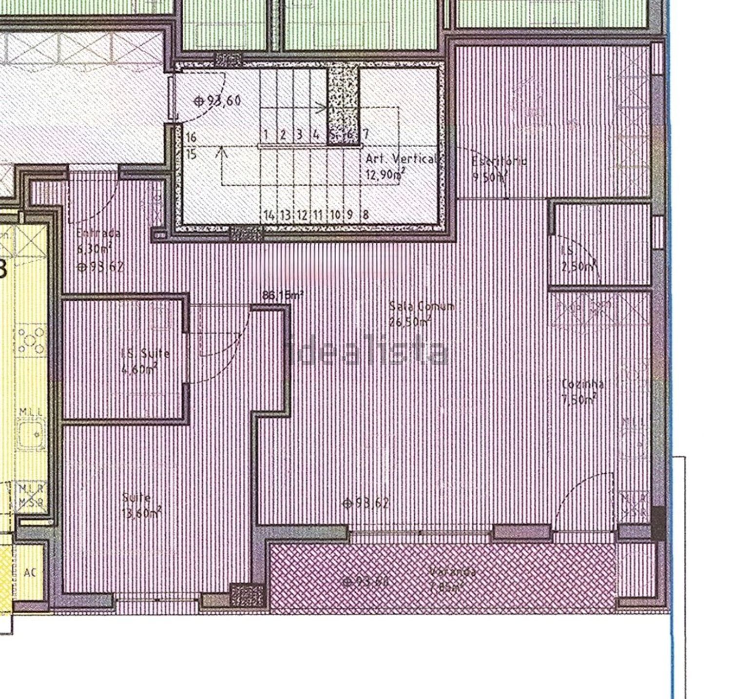 公寓 t1出售在Alameda Caminhos de Santiago, 391 - 平面图