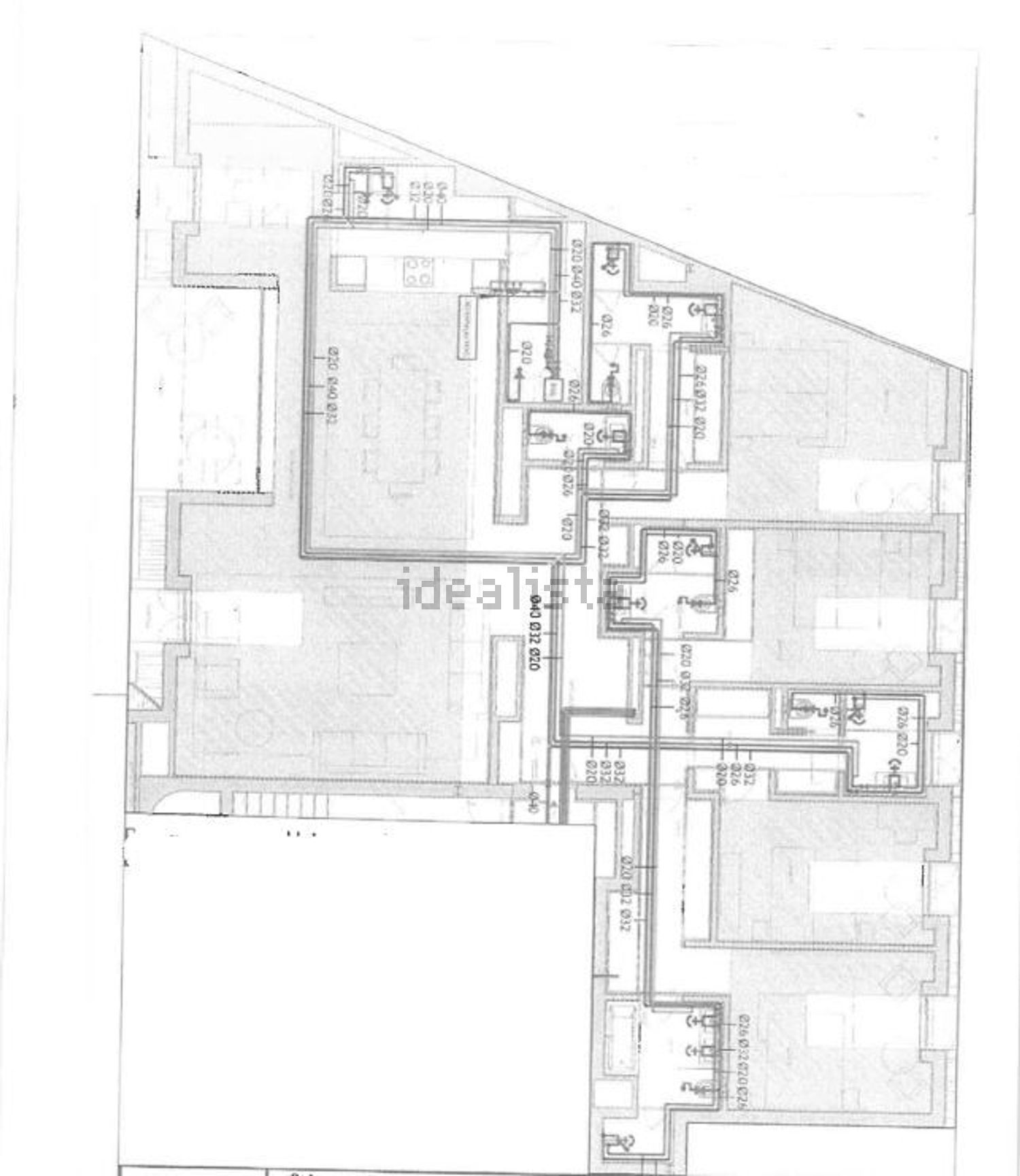 出租顶层公寓在Rua Dom Luís I, 1 D - 平面图
